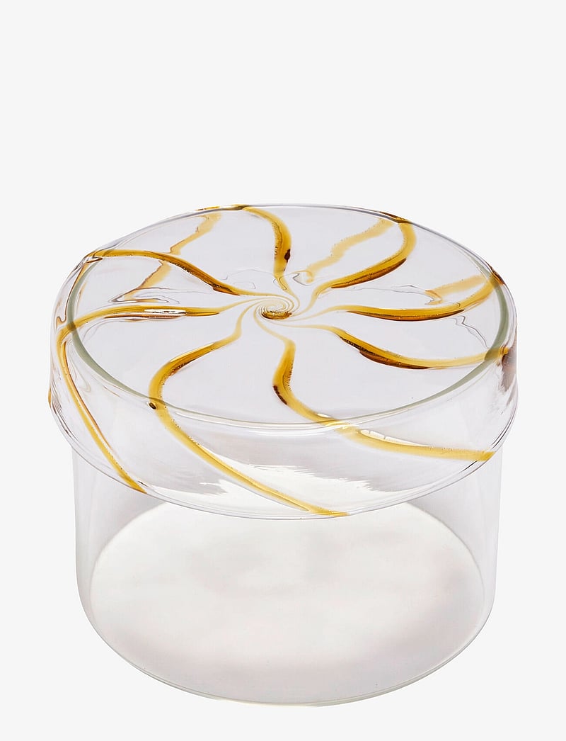 Hübsch - Heir Storage Jar - säilituspurgid - clear,yellow - 2