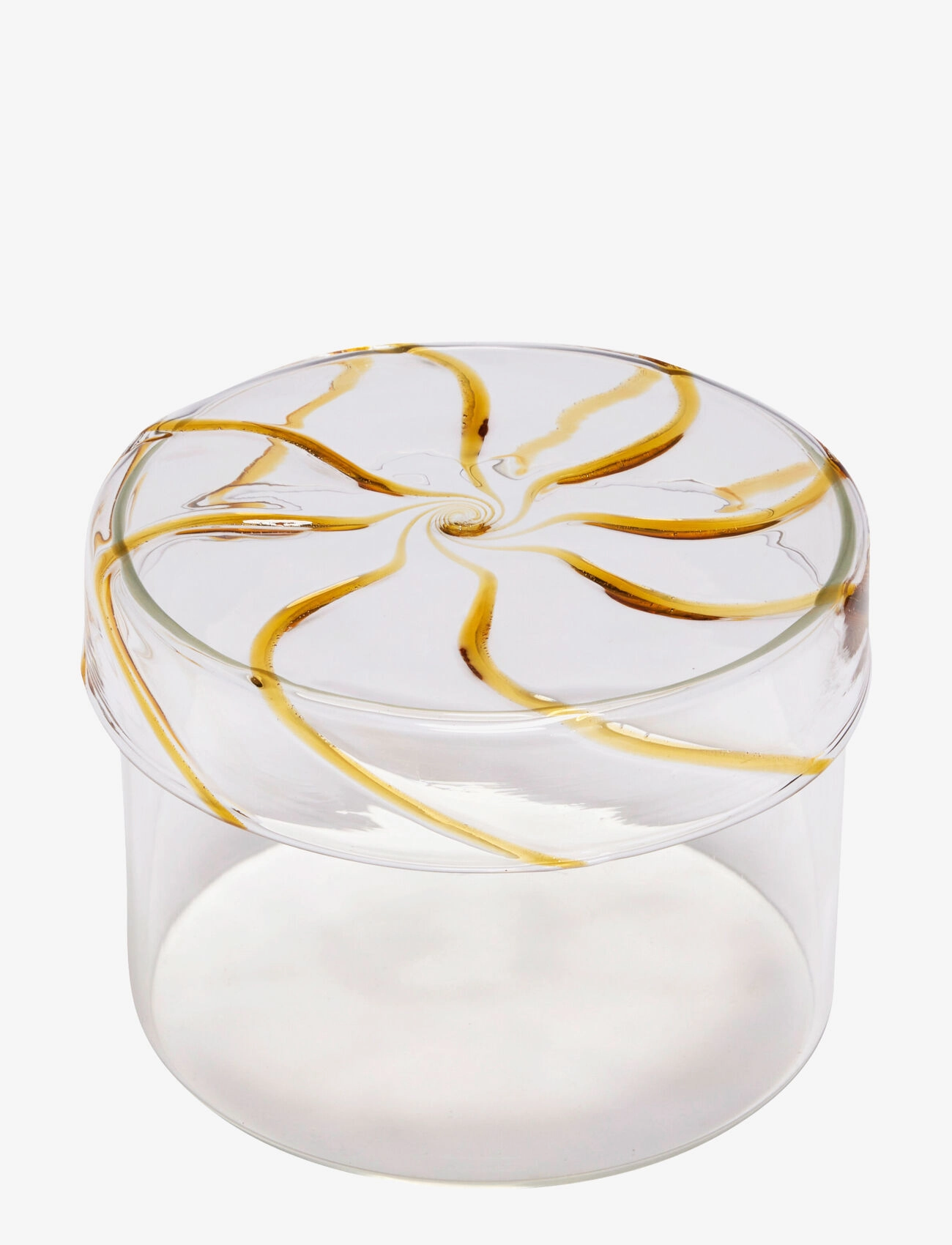 Hübsch - Heir Storage Jar - vorratsgläser - clear,yellow - 2