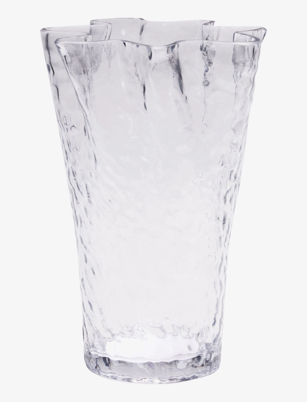 Hübsch Ruffle  Vase - Vaser - TEXTURED / clear