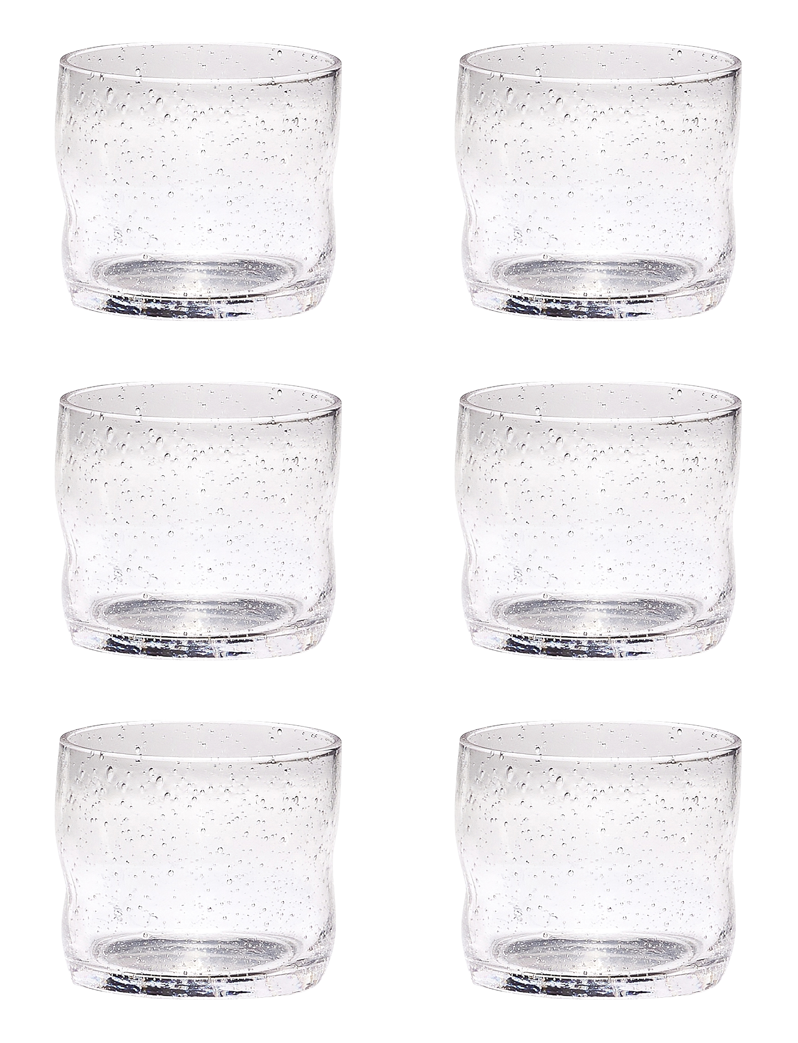 Hübsch Sui Drinking Glass Bubbles, 22 CL, Glass, Nackt - Homeware