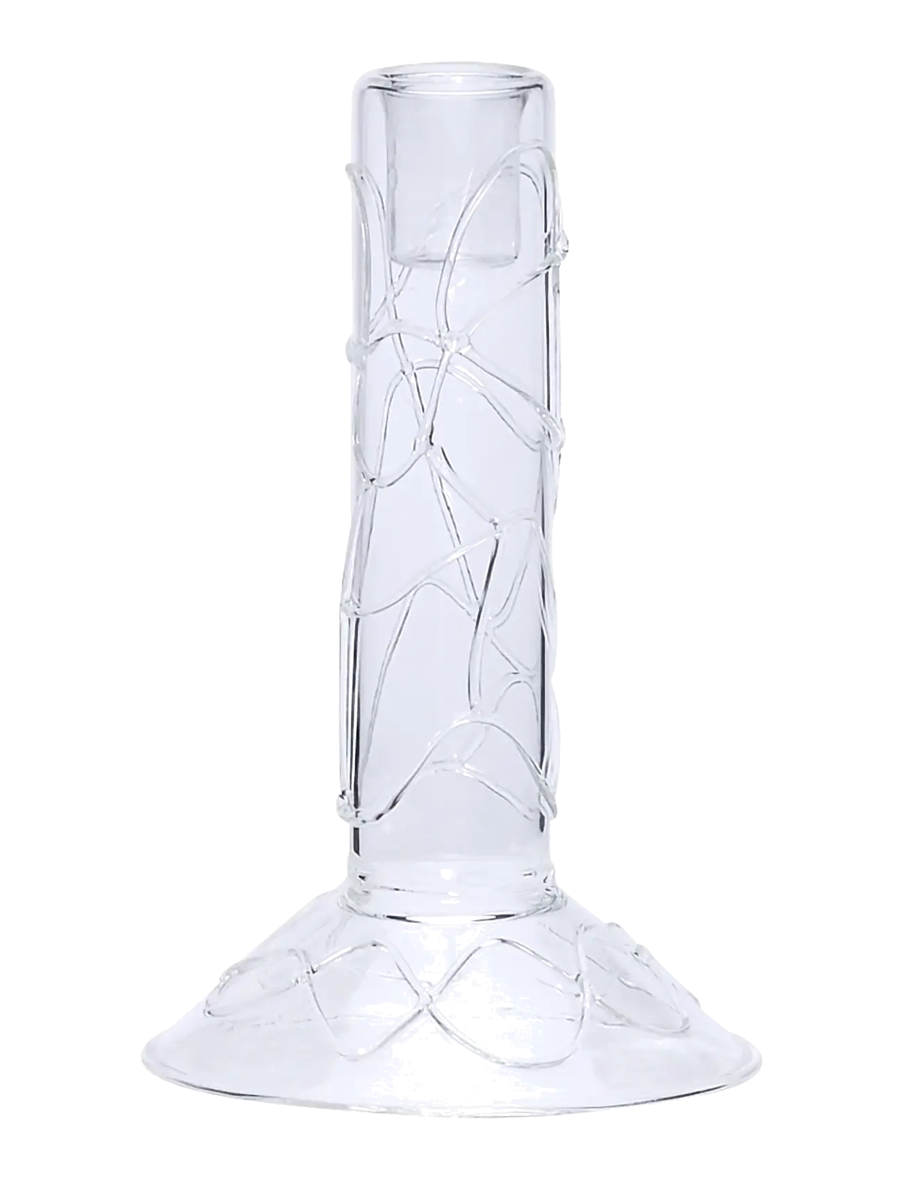 Hübsch Doodle Candleholder Clear, Lysestage, Nude, Str: 11X17CM