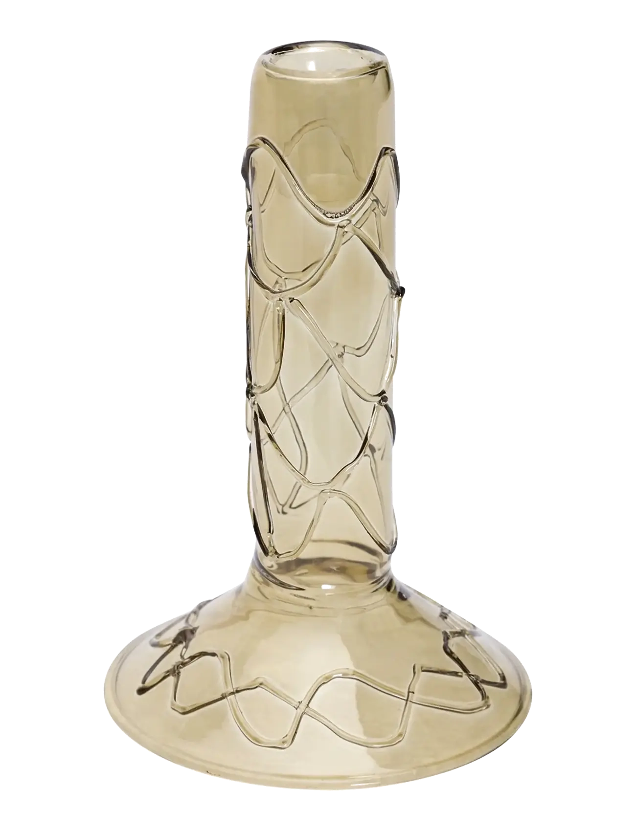 Hübsch - Doodle Candleholder Olive - kerzenständer - olive - 2