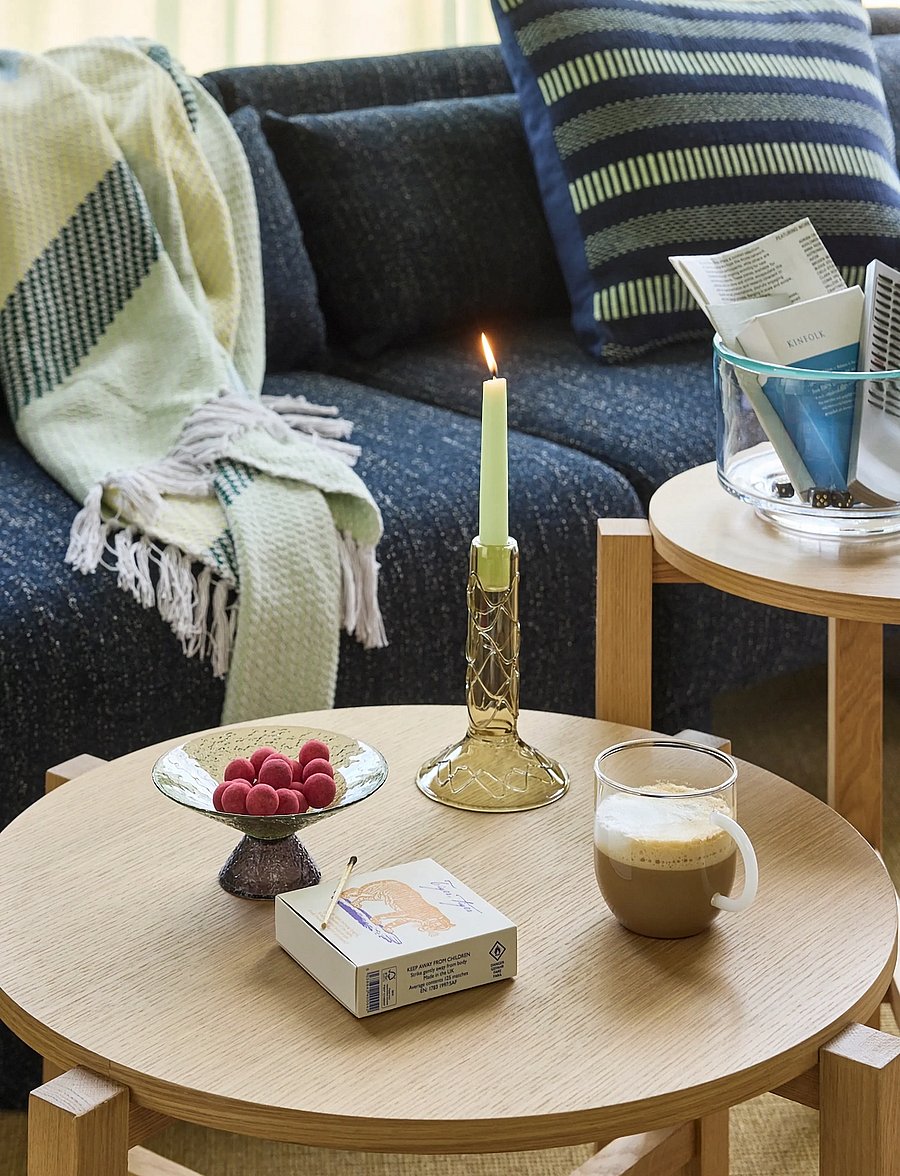 Hübsch - Doodle Candleholder Olive - kerzenständer - olive - 5