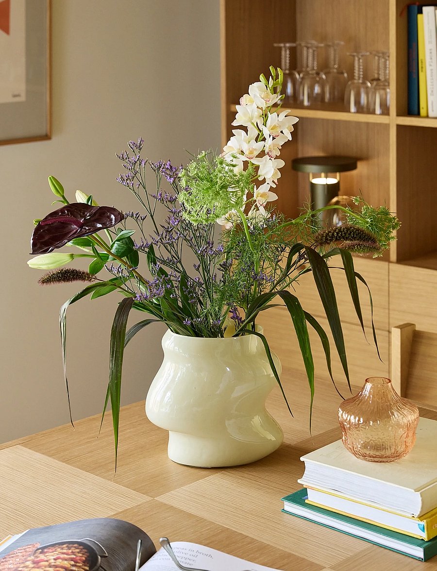Hübsch - Lote Vase Sand - grey - 5