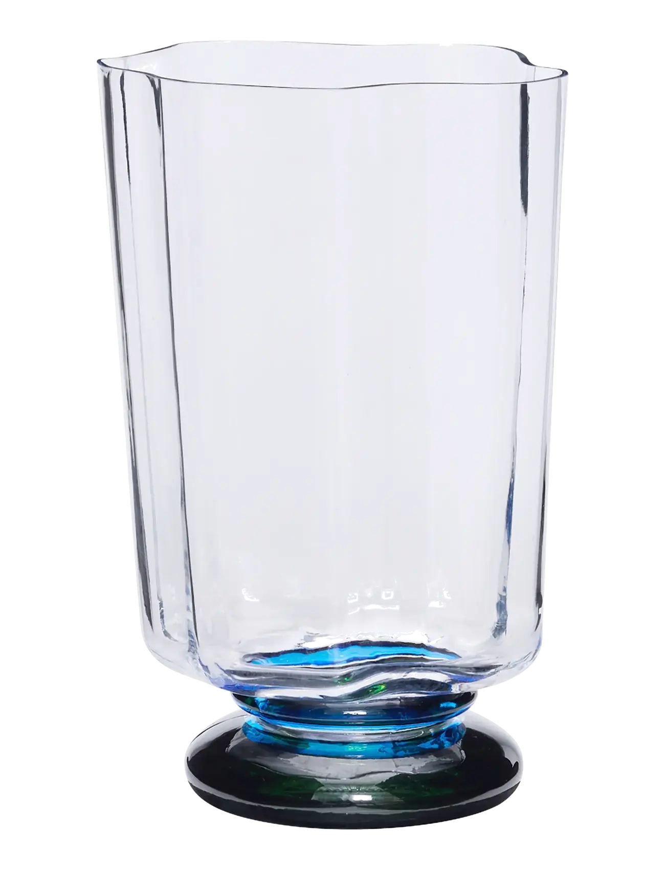 Hübsch Verre Vase Blue/Green - Gifts - BLUE,CLEAR,DARK GREEN / blue