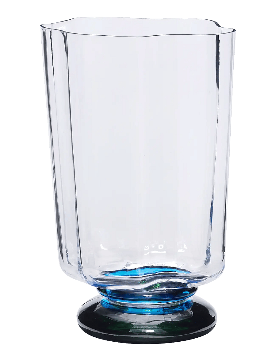 Hübsch - Verre Vase Blue/Green - blue,clear,dark green - 1