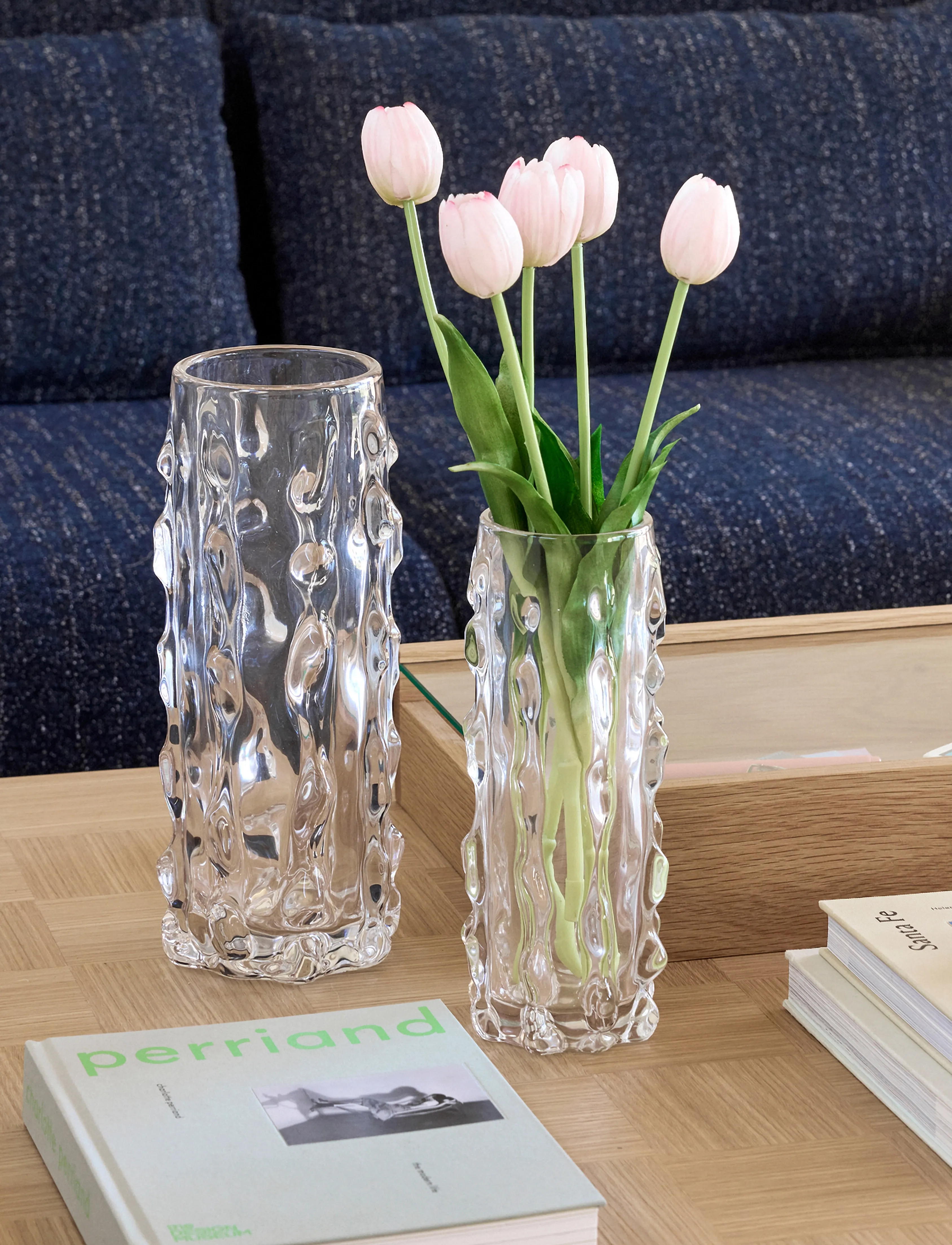 Hübsch - Kawa Vases Clear (set of 2) - clear - 0