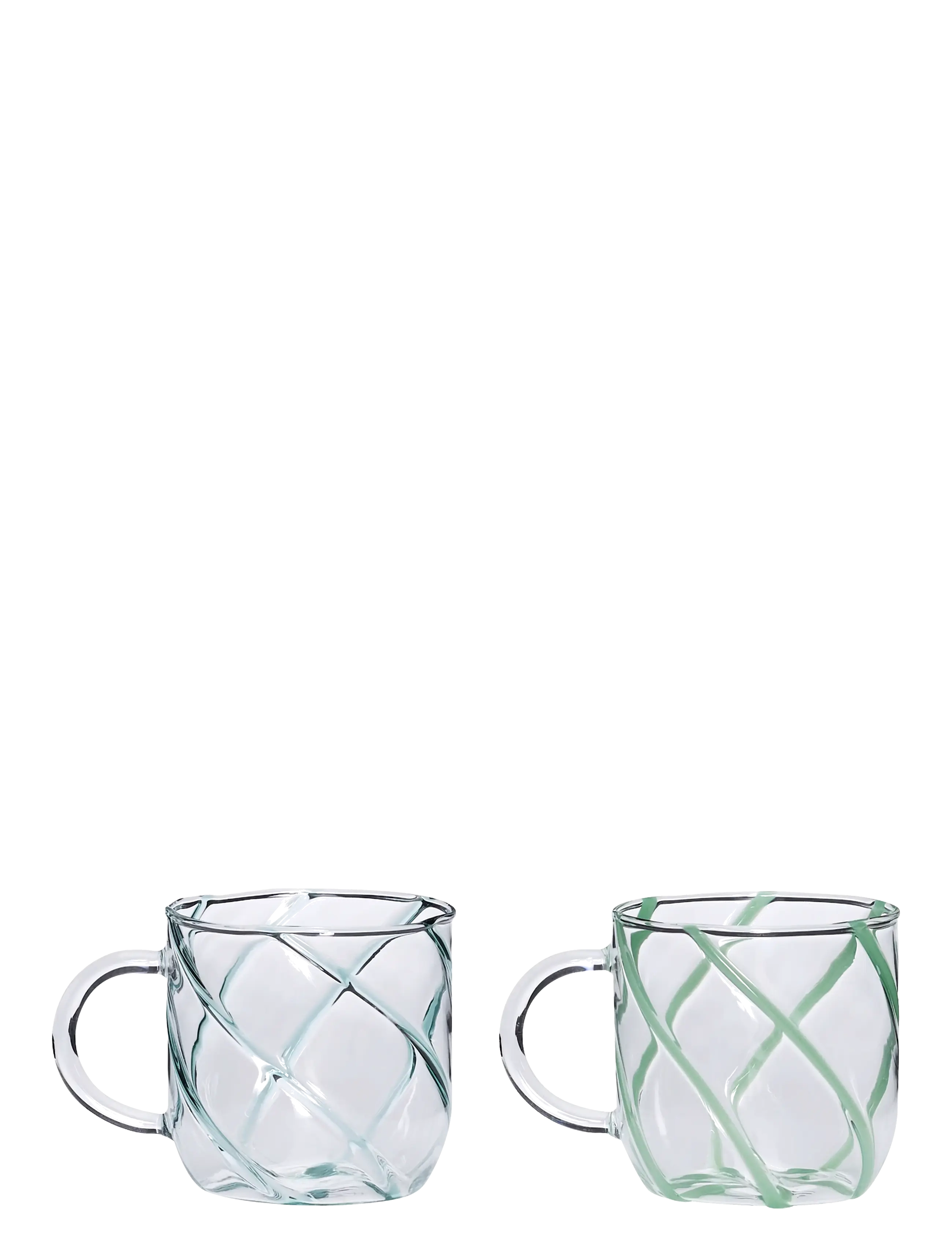 Hübsch - Kiosk Glass Mugs Swirl