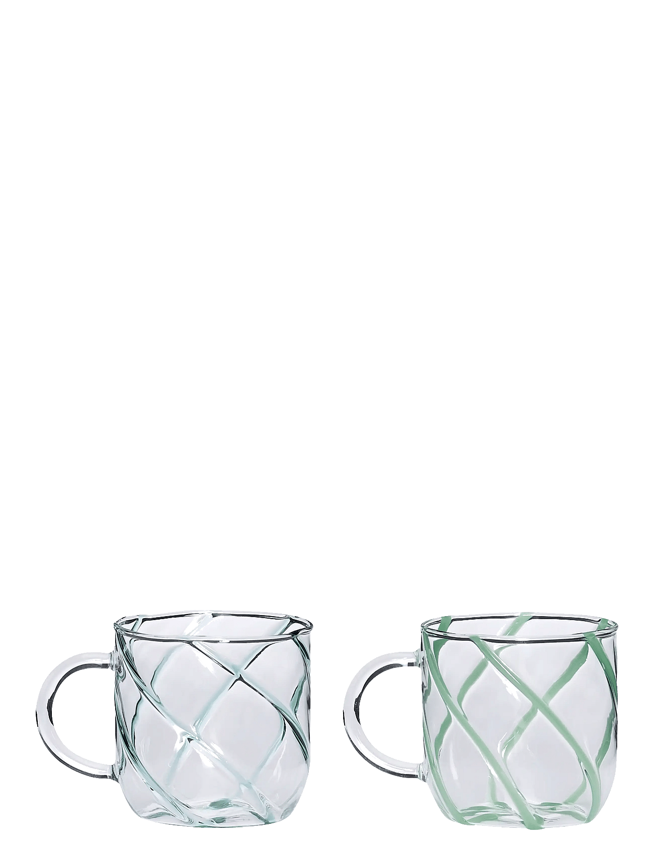 Hübsch - Kiosk Glass Mugs Swirl