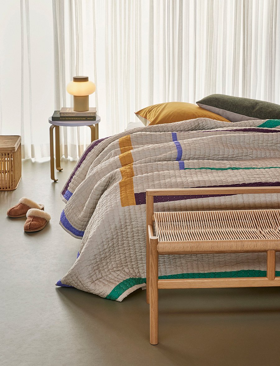 Hübsch - Twist Bedspread - tagesdecken - multi - 0