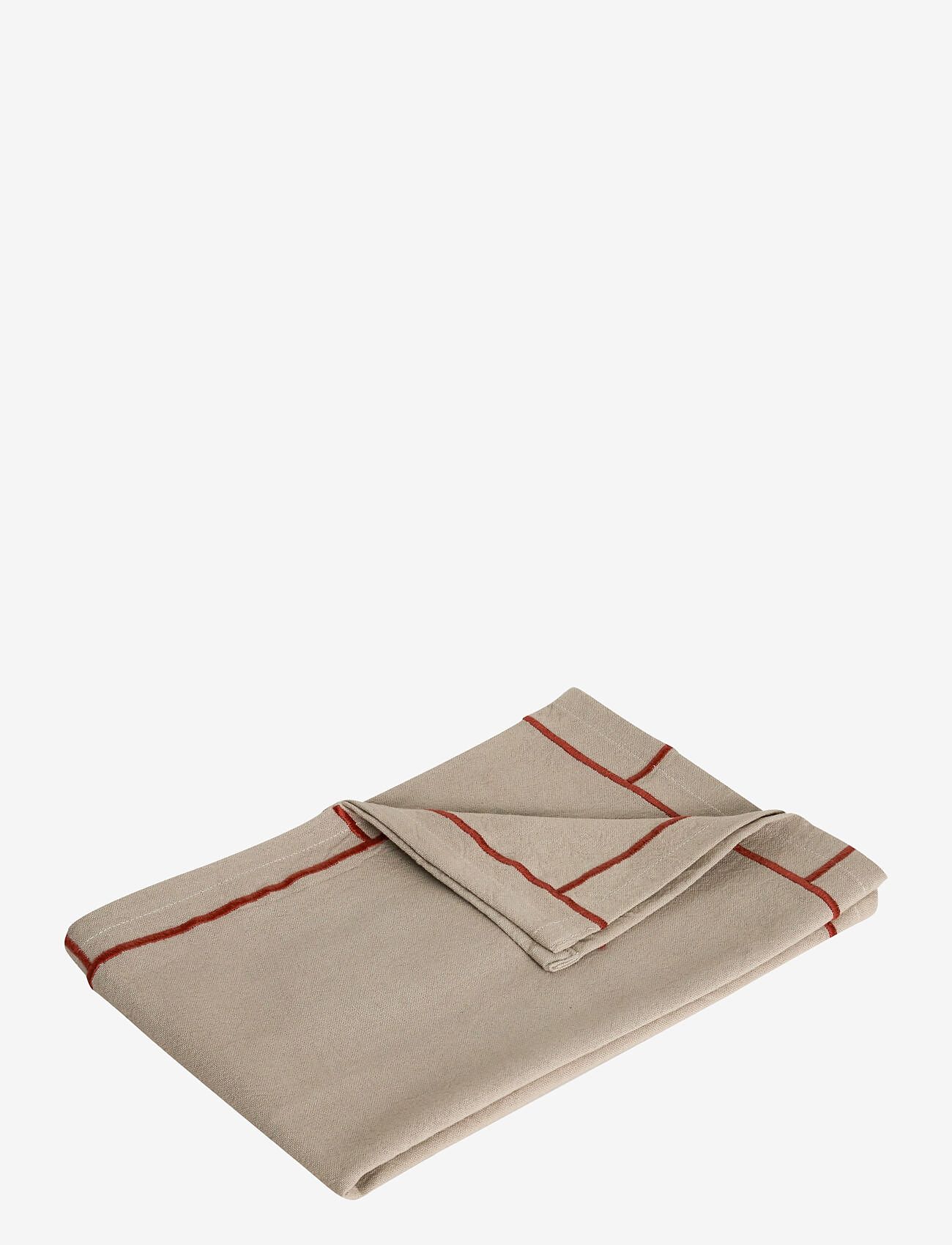 Hübsch - Easypeasy Tea Towel - red,sand - 0