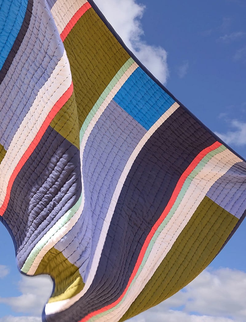 Hübsch - Pavilion Plaid Block Blue/Multicolour - decken - blue,dark green - 4