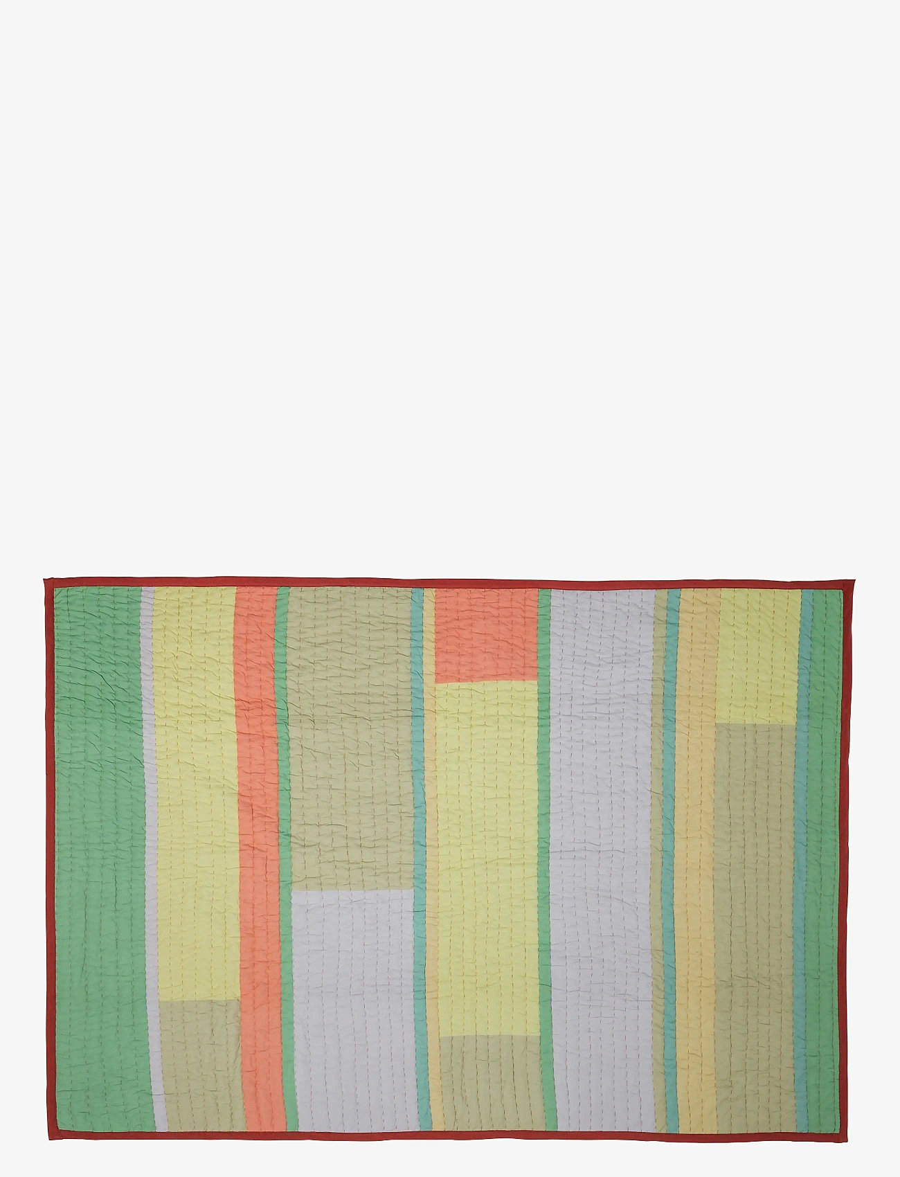 Hübsch - Pavilion Plaid Block Coral/Multicolour - decken - orange - 0