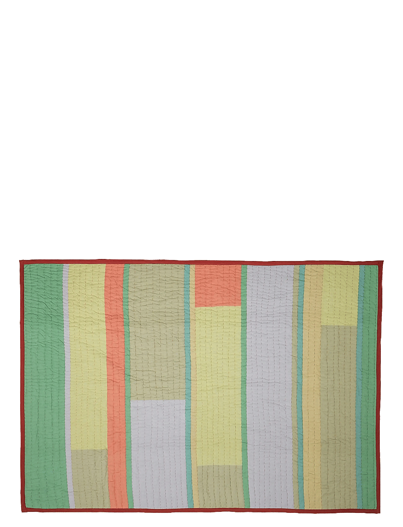 Hübsch - Pavilion Plaid Block Coral/Multicolour - decken - orange - 0