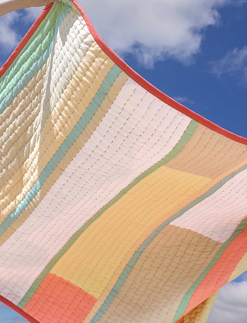 Hübsch - Pavilion Plaid Block Coral/Multicolour - decken - orange - 5