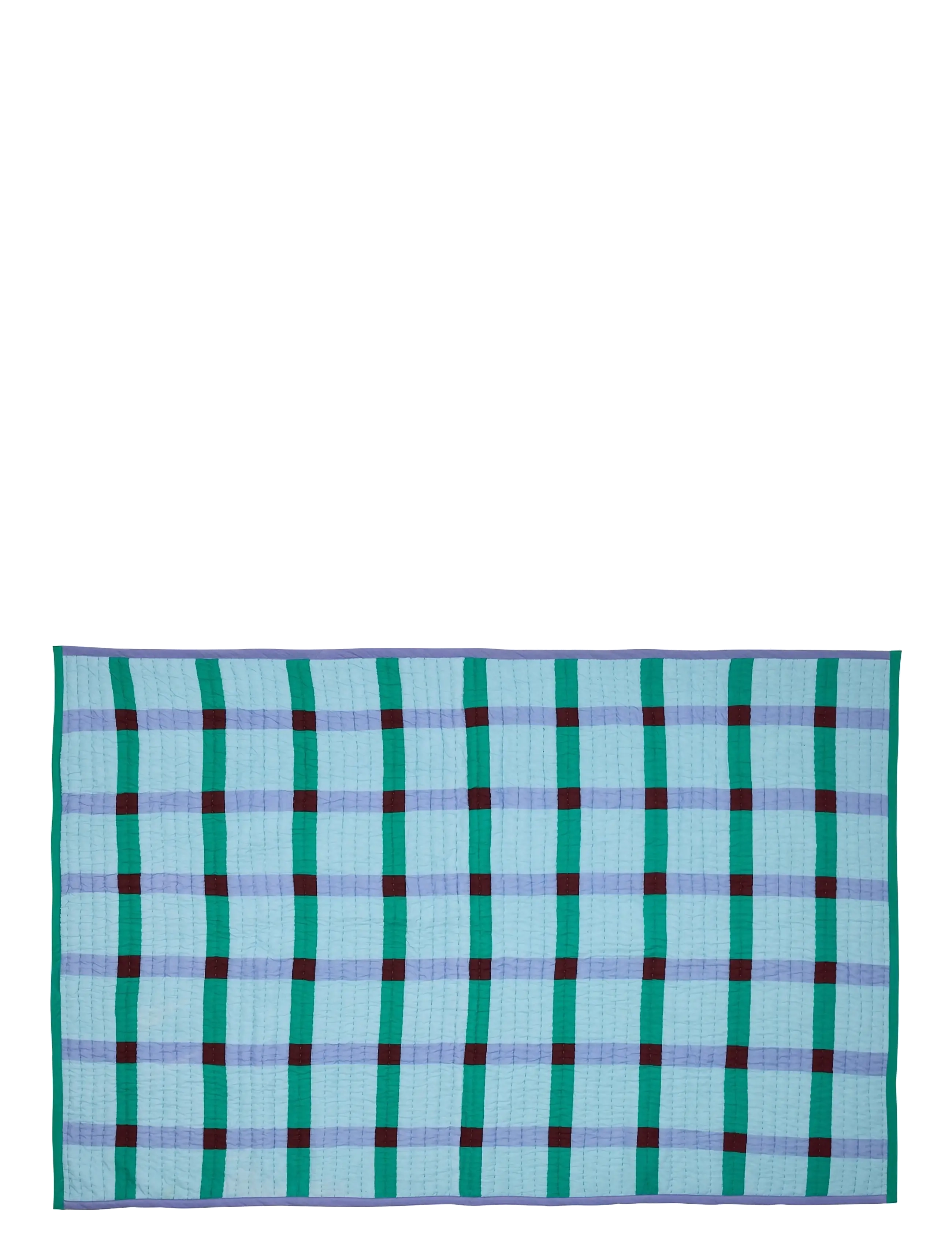 Hübsch Tento Plaid Green, Tæppe og plaid, Grøn, Str: 140X200CM
