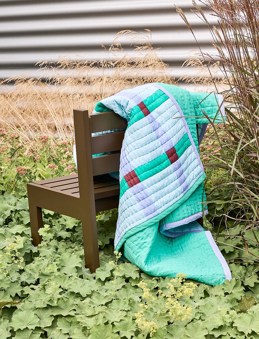 Hübsch - Tento Plaid Green - decken - blue,green - 3
