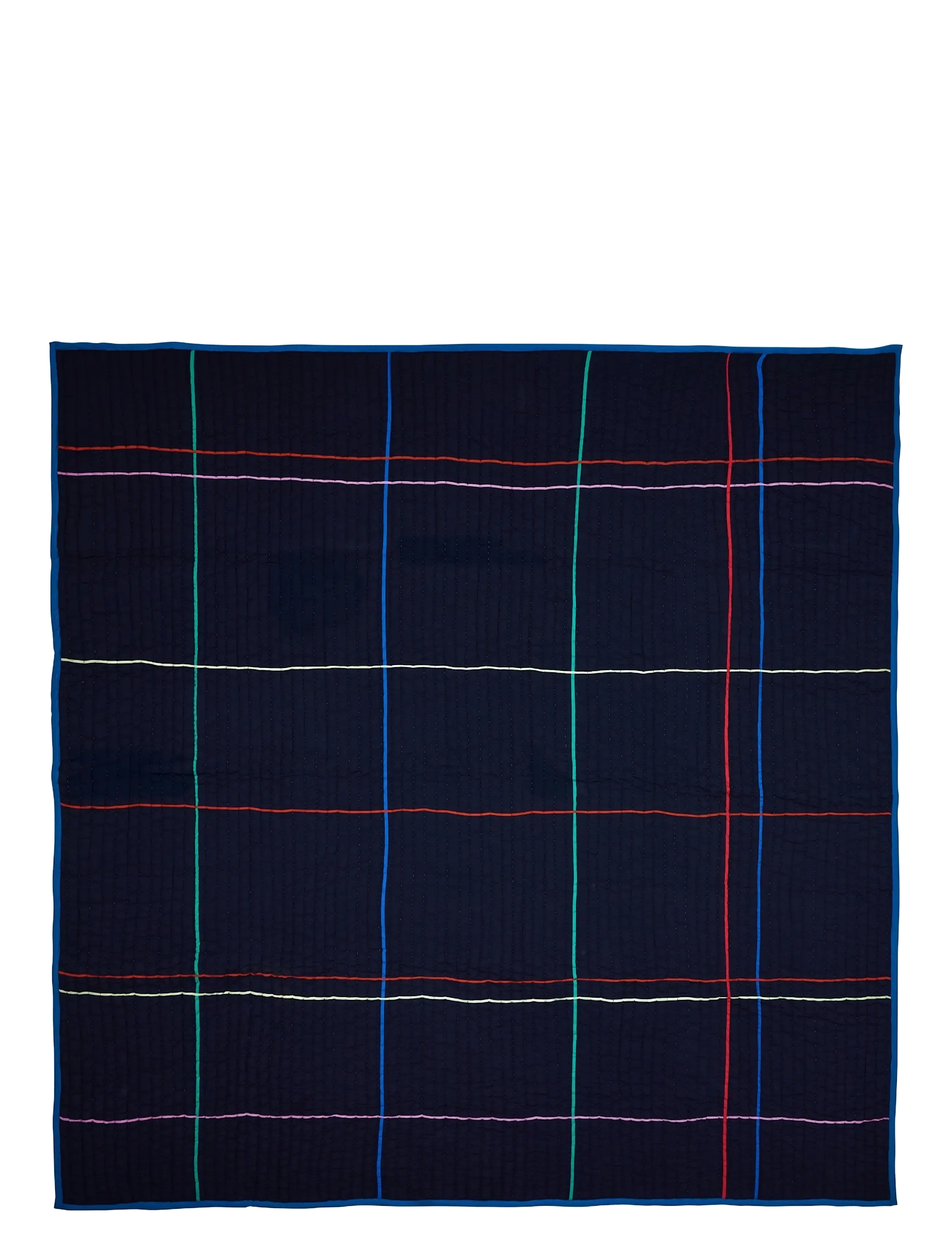 Hübsch Sen Bedspread Dark Blue, Tæppe og plaid, Navy, Str: 260X260CM