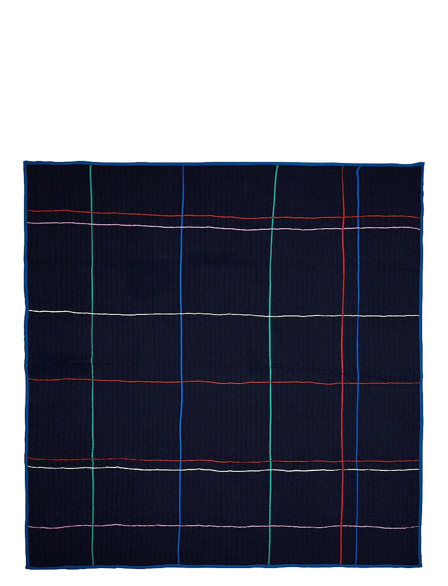 Hübsch - Sen Bedspread Dark blue - tagesdecken - dark blue - 1
