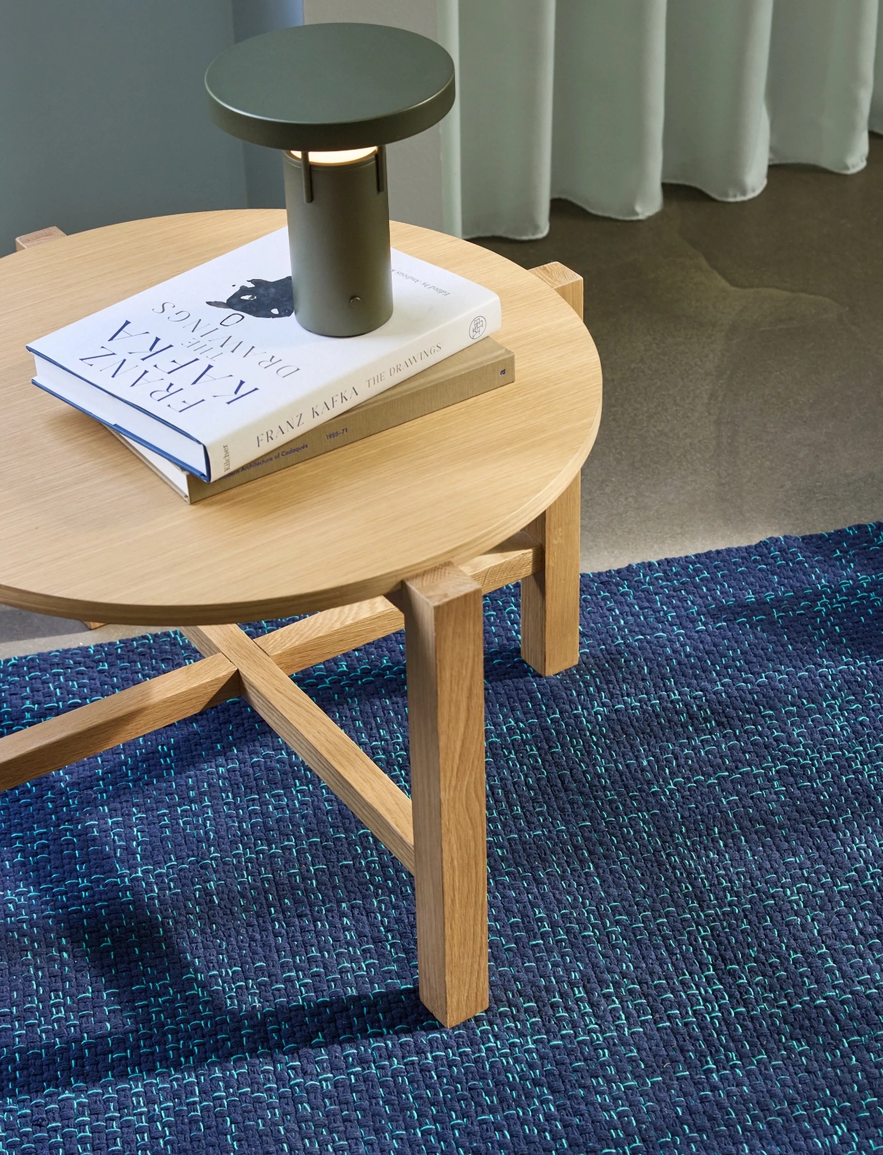 Hübsch Flim Rug Blue, 120X180 cm, Rugs & Carpets, Blau - Cotton Rag Rugs, Homeware