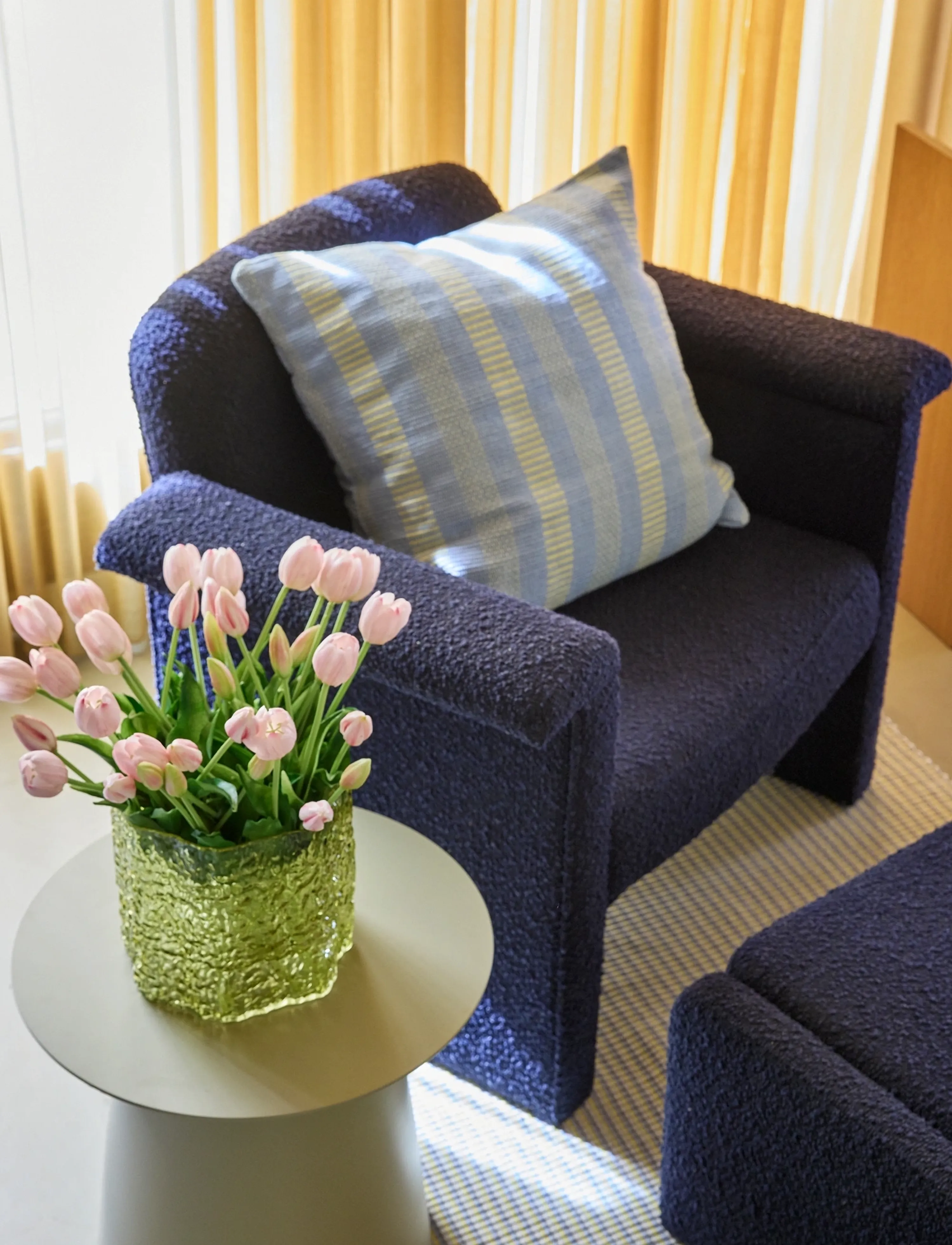 Hübsch Morph Cushion Cover, 60X60 cm, Cushions & Blankets, Blau - Cushions, Homeware