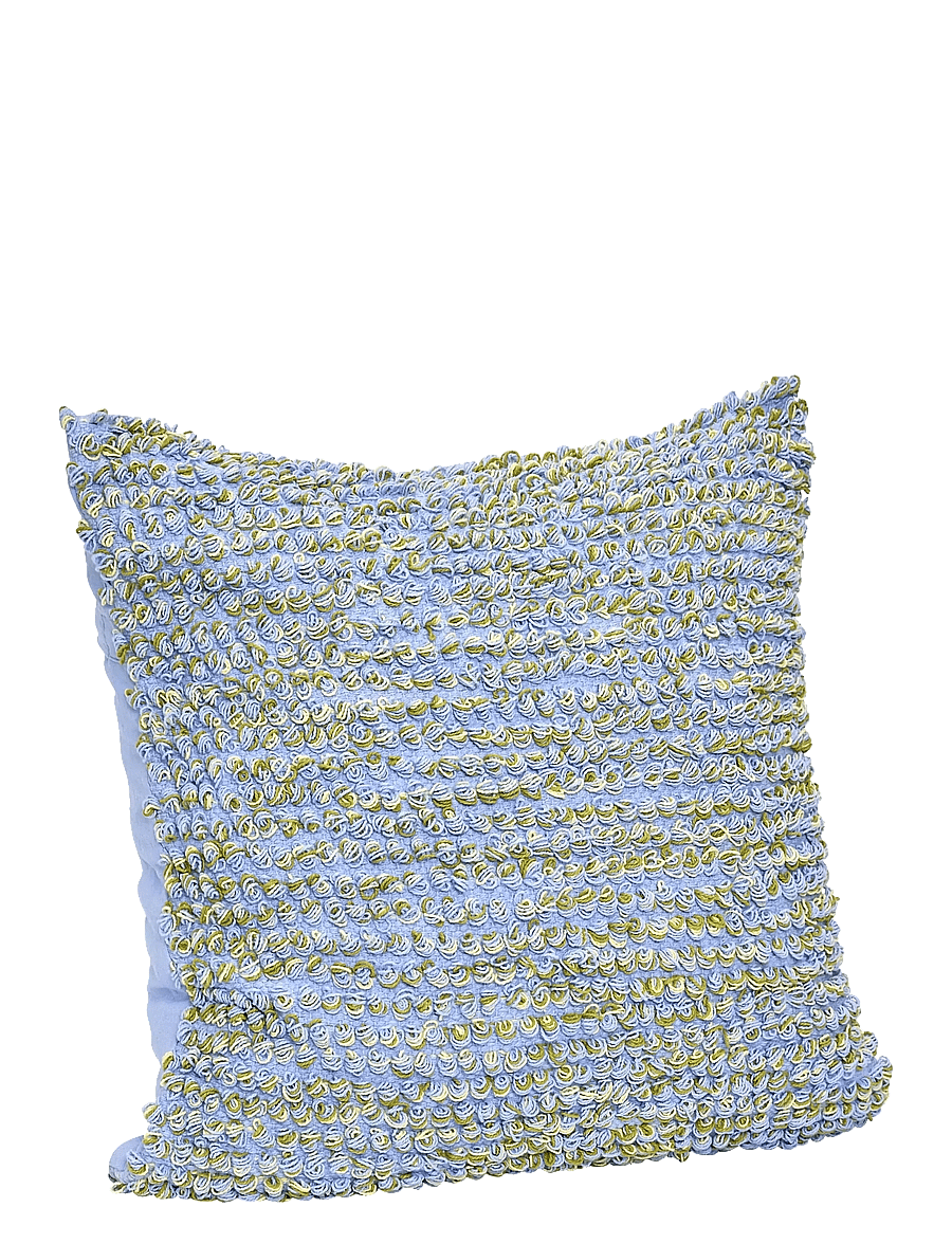 Hübsch - Blend Cushion Light blue - dark blue - 1