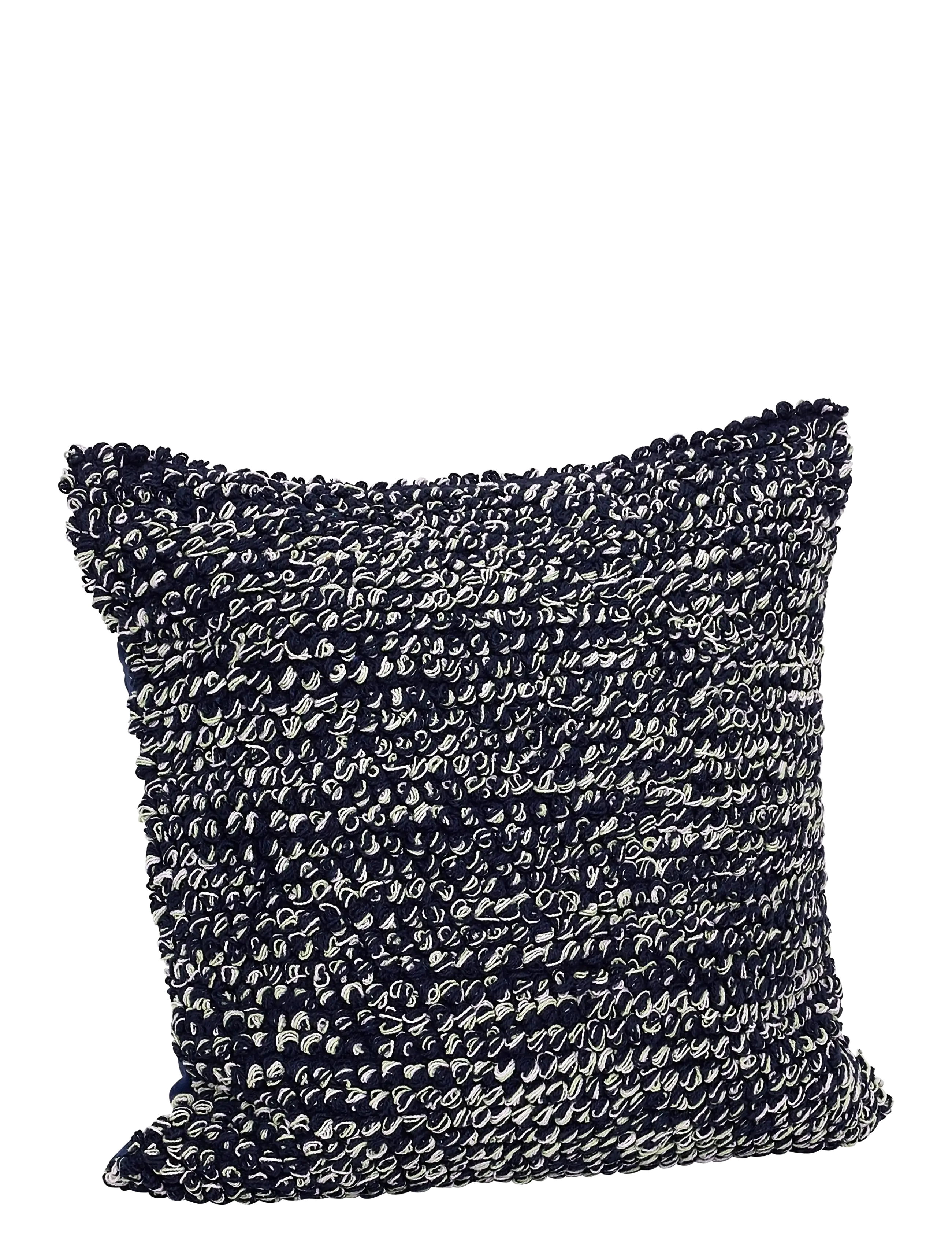 Hübsch Blend  Cushion Dark blue - Prydnadskuddar - DARK BLUE / navy