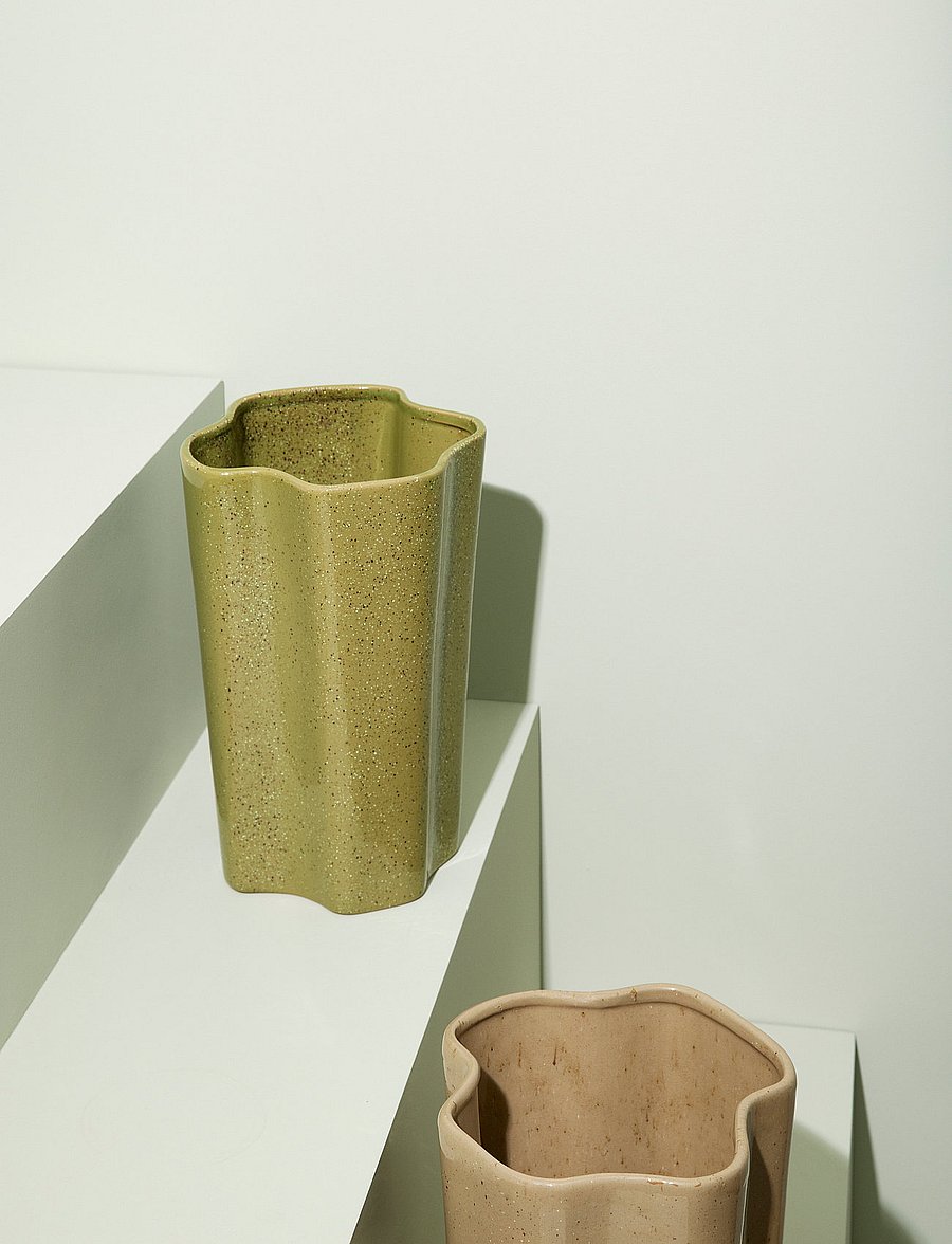 Hübsch - Sapo Vase - vaasid - beige - 3