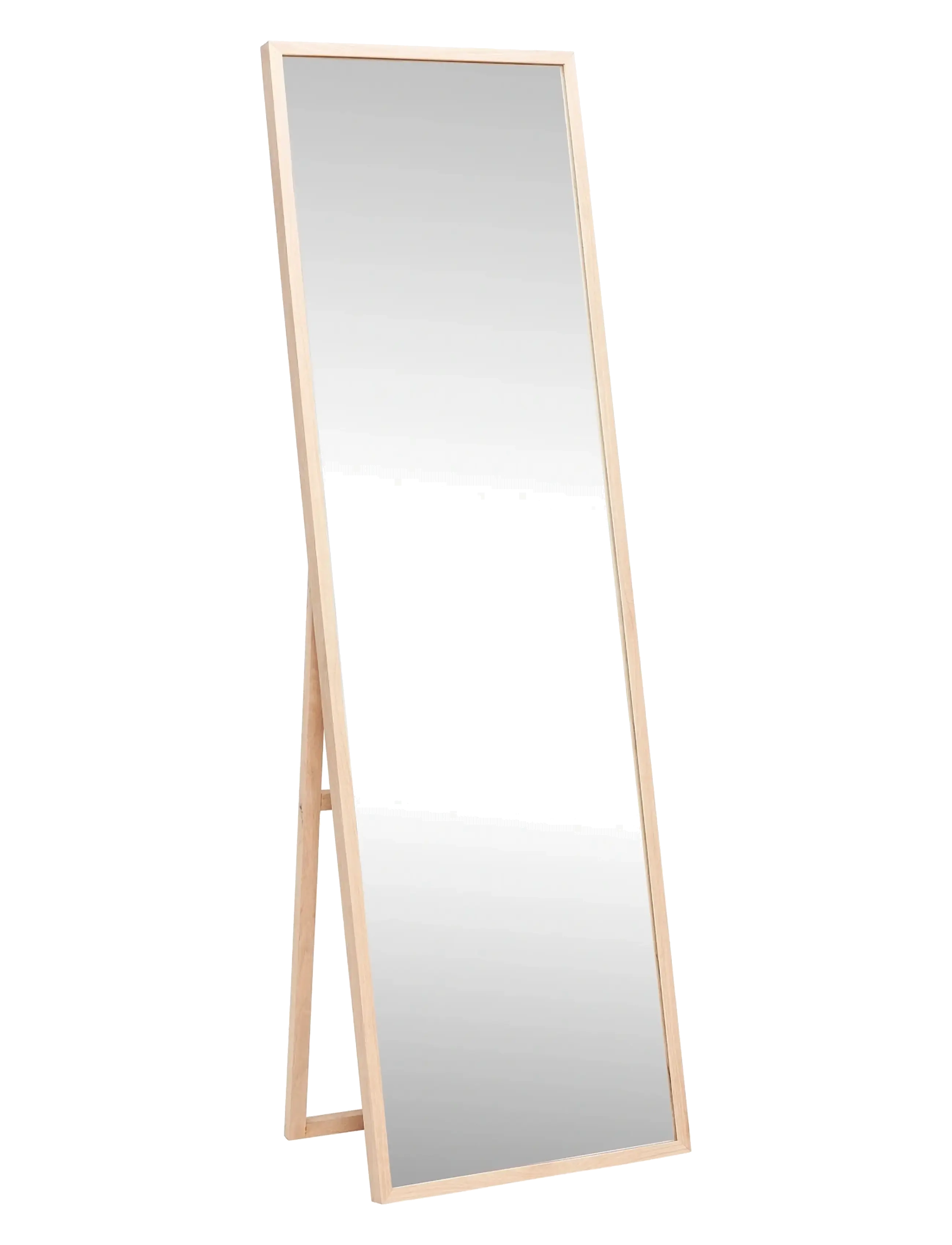 Hübsch Glimpse Floor Mirror Natural, Gulvspejl, Beige, Str: ONE SIZE