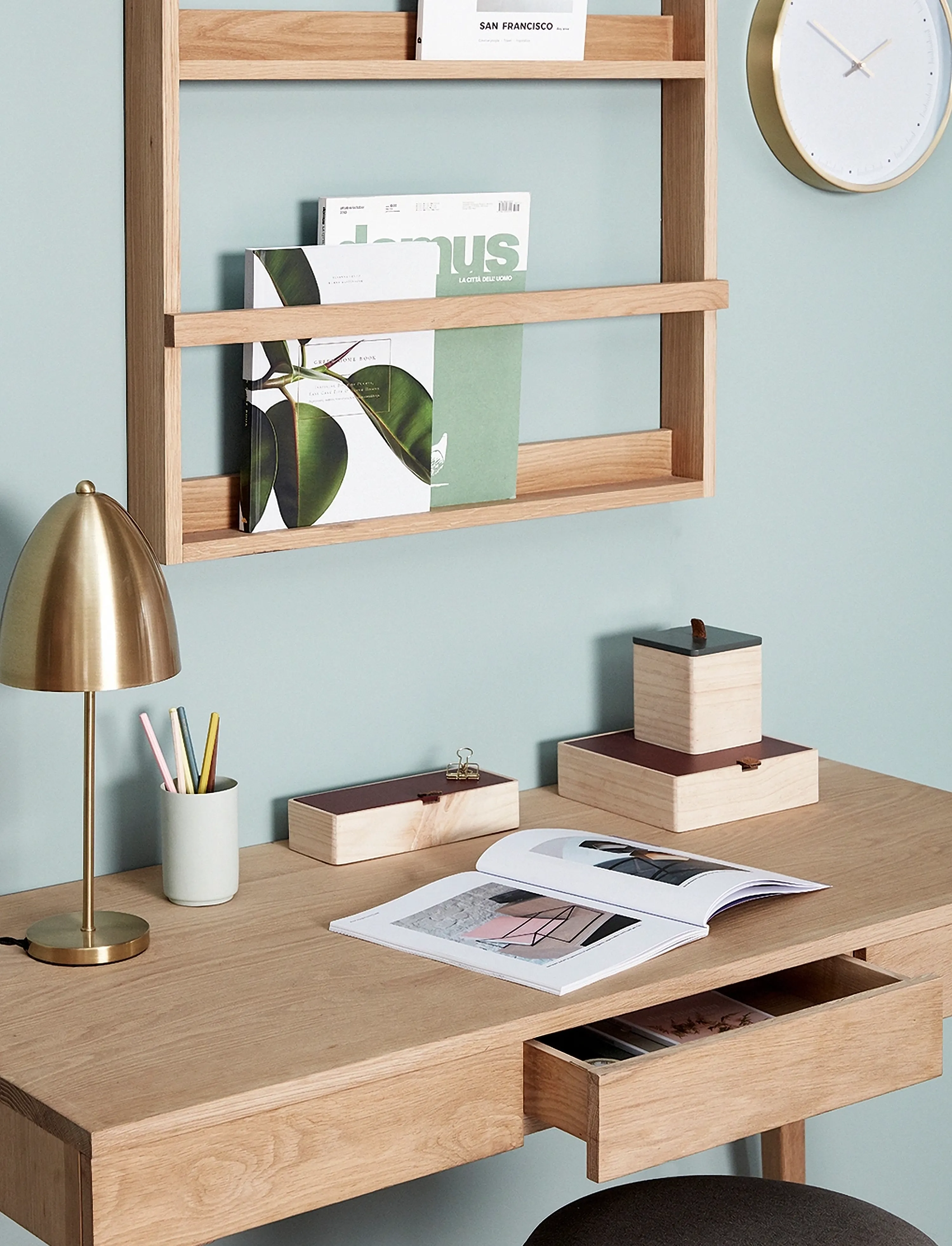 Hübsch Display Wall Shelf Large Natural, One Size, Furniture - Shelves, Homeware