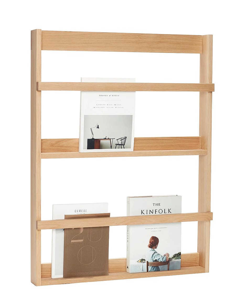 Hübsch - Display Wall Shelf Large Natural - hoiustamine ja riiulid - natural - 2