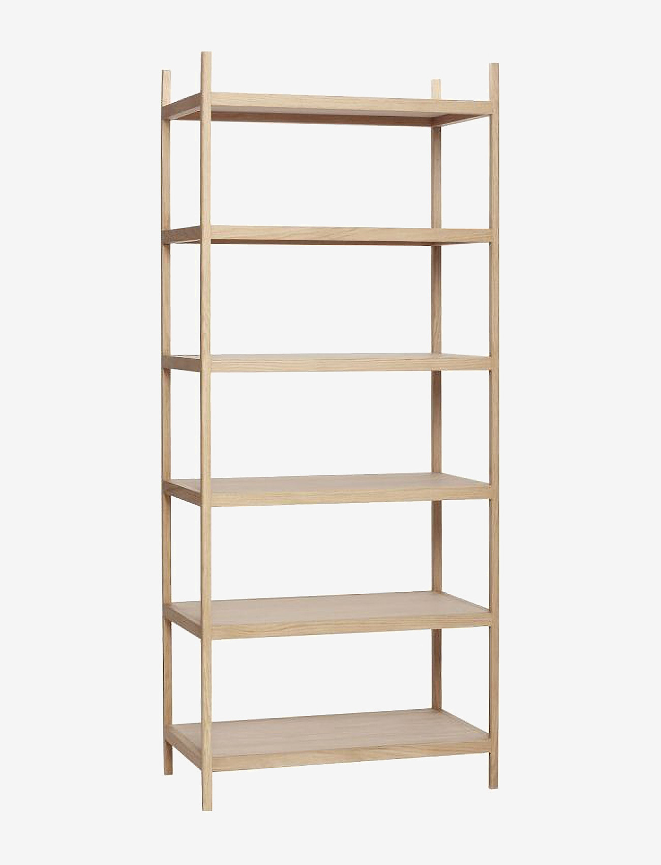 Hübsch Library Shelf Unit Large Natural, Hylde, Beige, Str: 80X45XH190CM