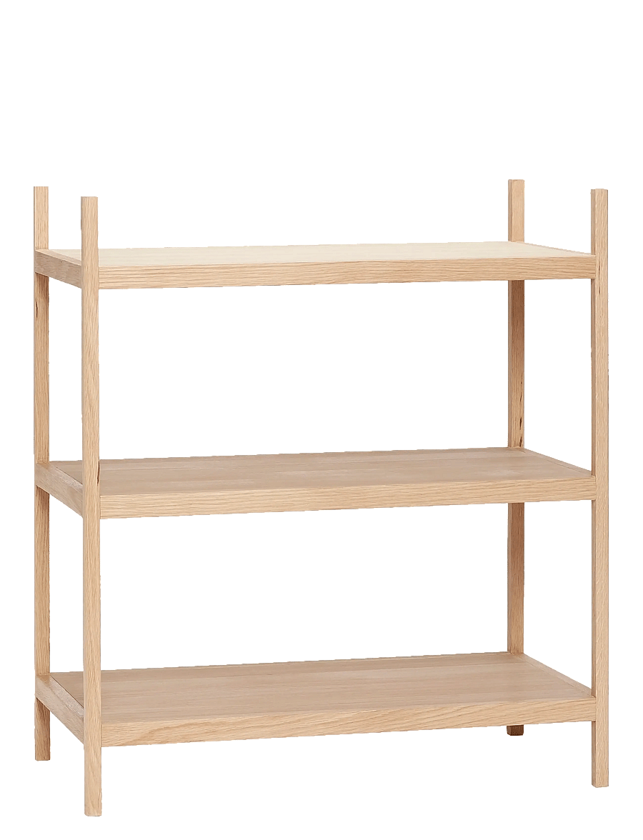 Hübsch - Library Shelf Unit Small Natural - hoiustamine ja riiulid - natural - 1