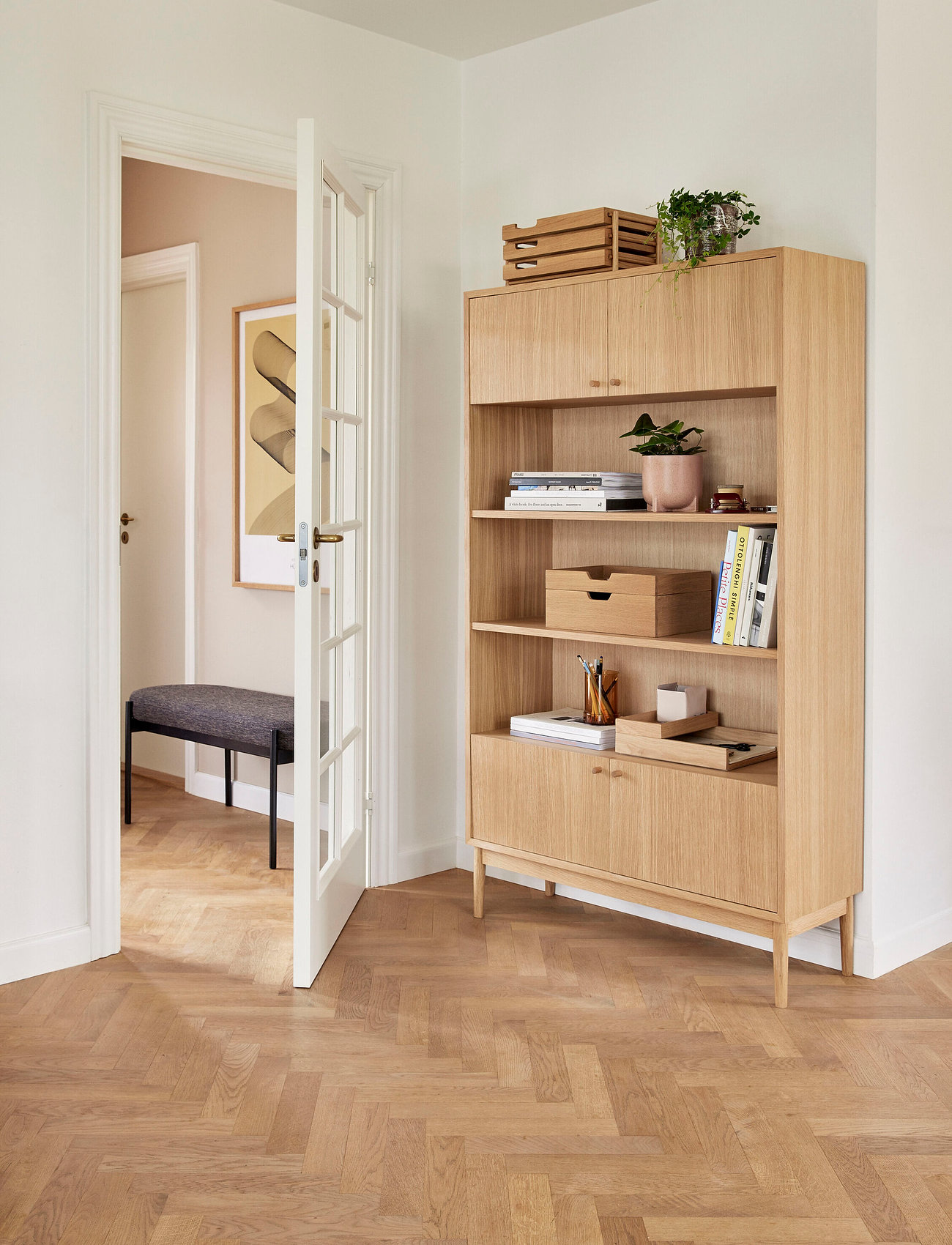 Hübsch Note Opbevaringsboks, One Size, Storage, Beige - Wooden Boxes, Homeware