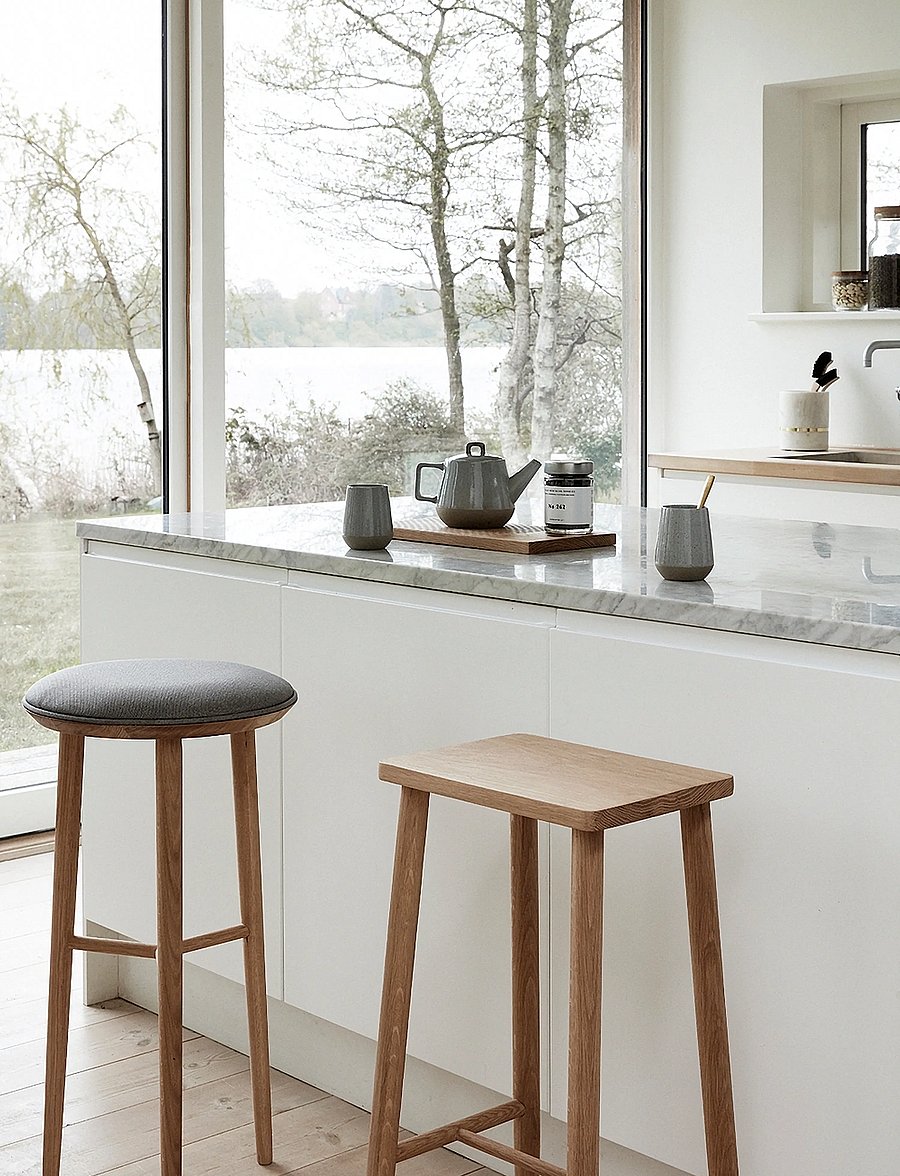 Hübsch - Folk Stool - baaritoolid - natural - 0