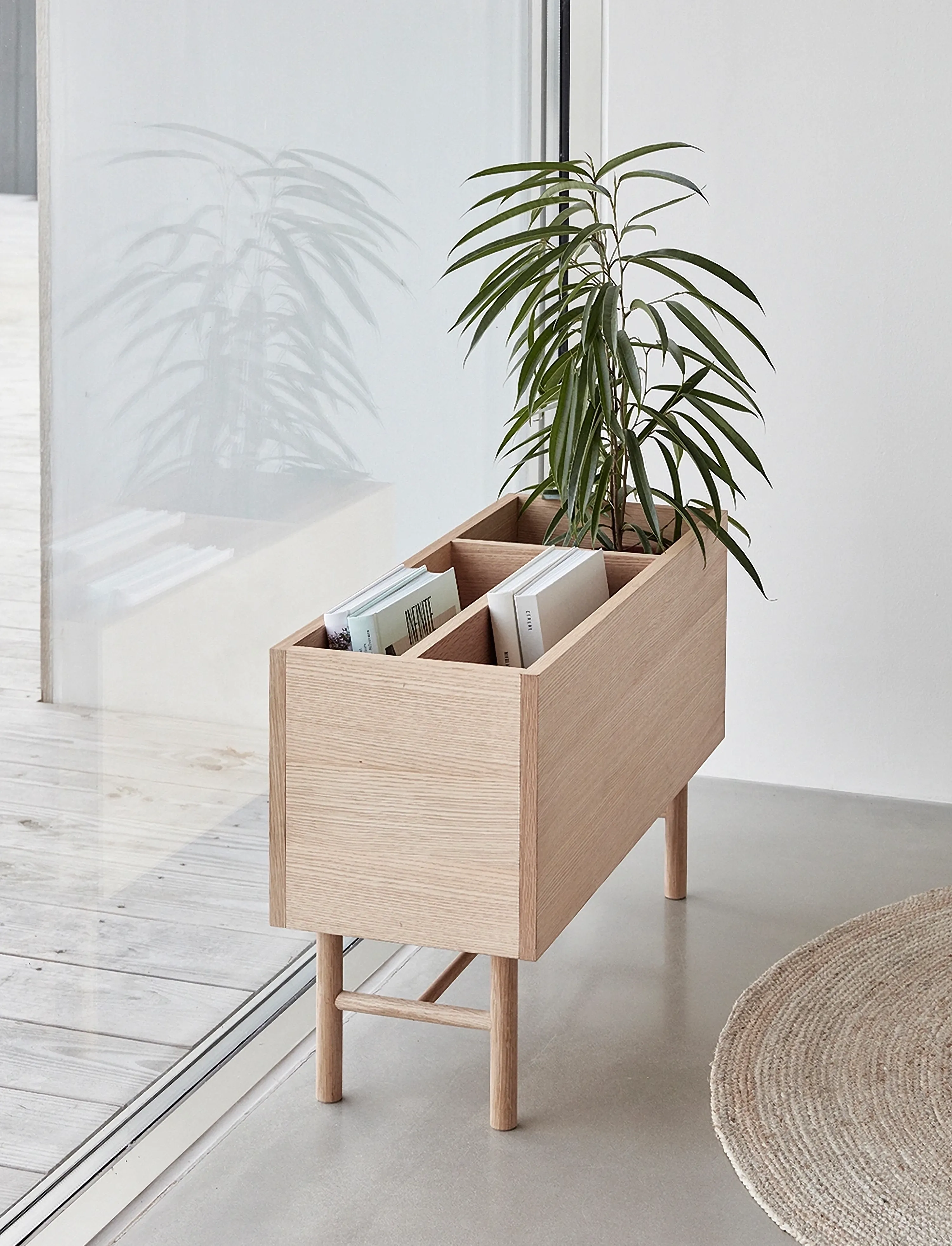 Hübsch Ground Planter, 80X30XH50 cm, Dekoration > Blomsterpotter, Unisex