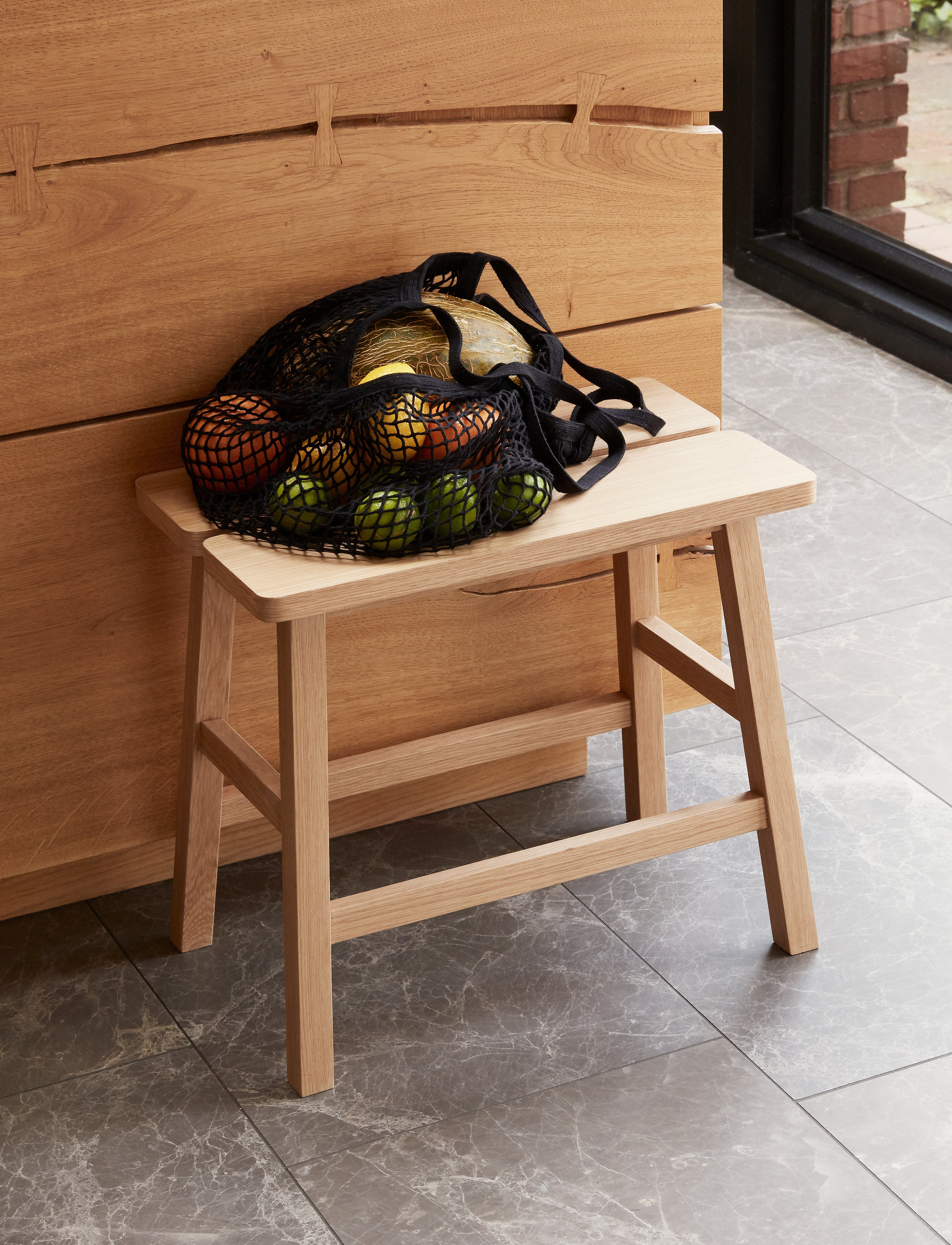 Hübsch Ground Skammel, 50X30XH45 cm, Chairs & Stools, Creme - Stools Benches, Homeware