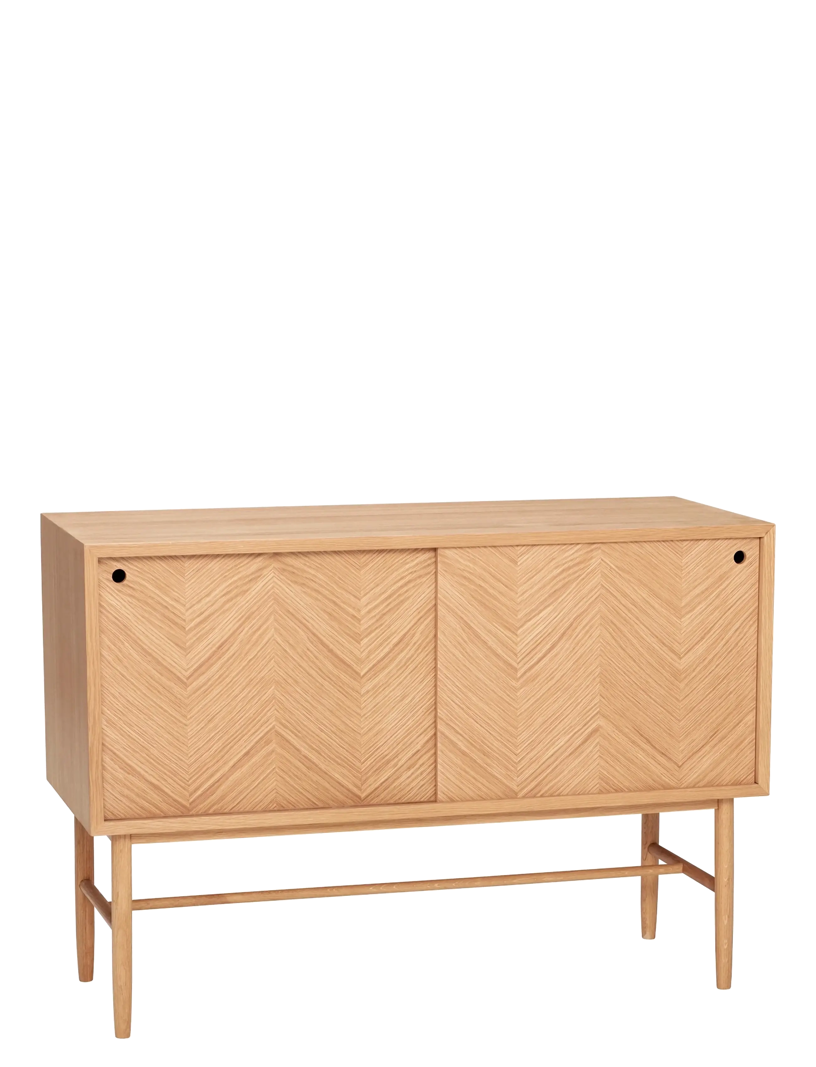 Hübsch Herringbone Dresser Sliding Doors Natural, Cabinet, Str: ONE SIZE