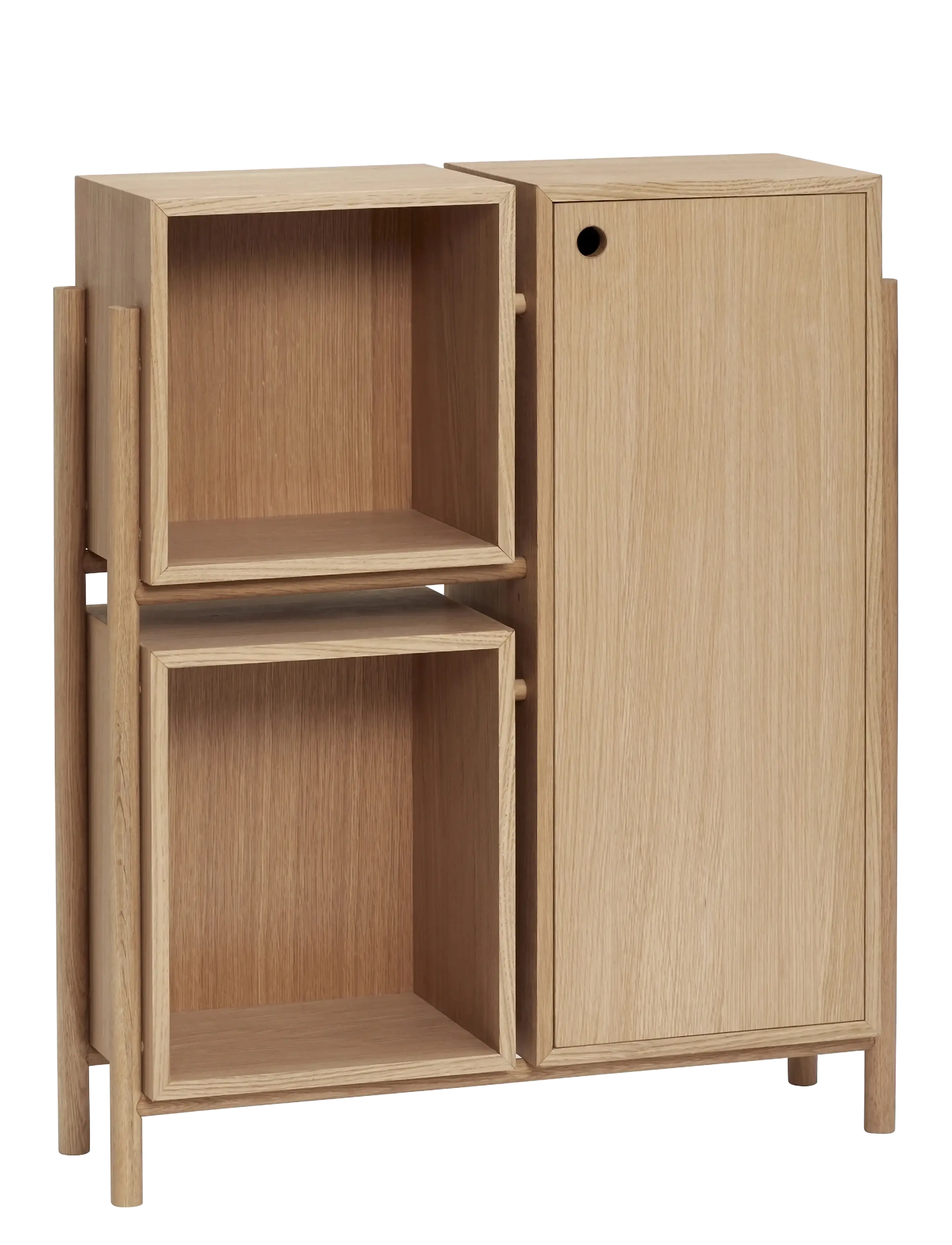 Hübsch Cube Console Table Natural, Cabinet, Str: ONE SIZE