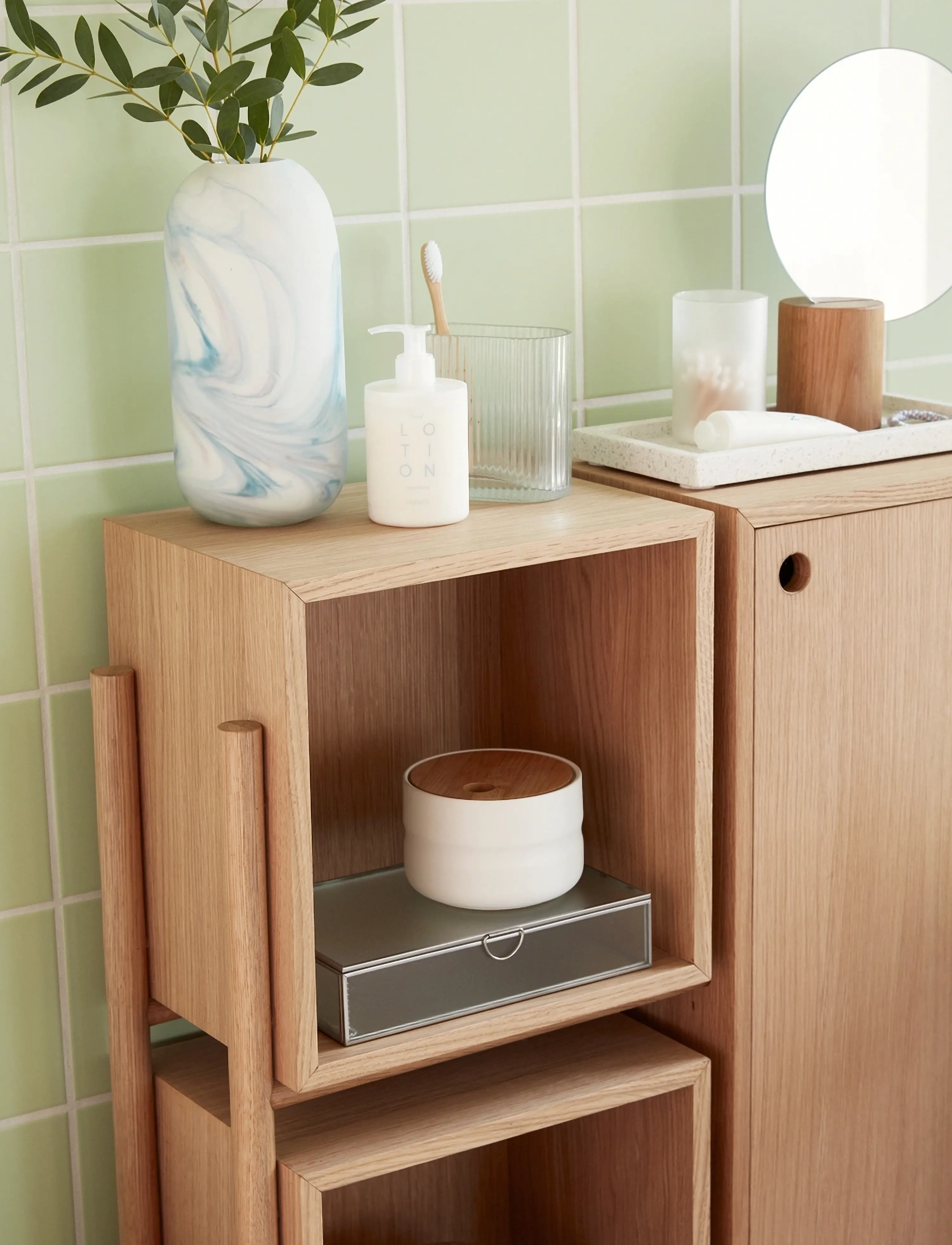 Hübsch - Cube Console Table Natural - skabe - natural - 2