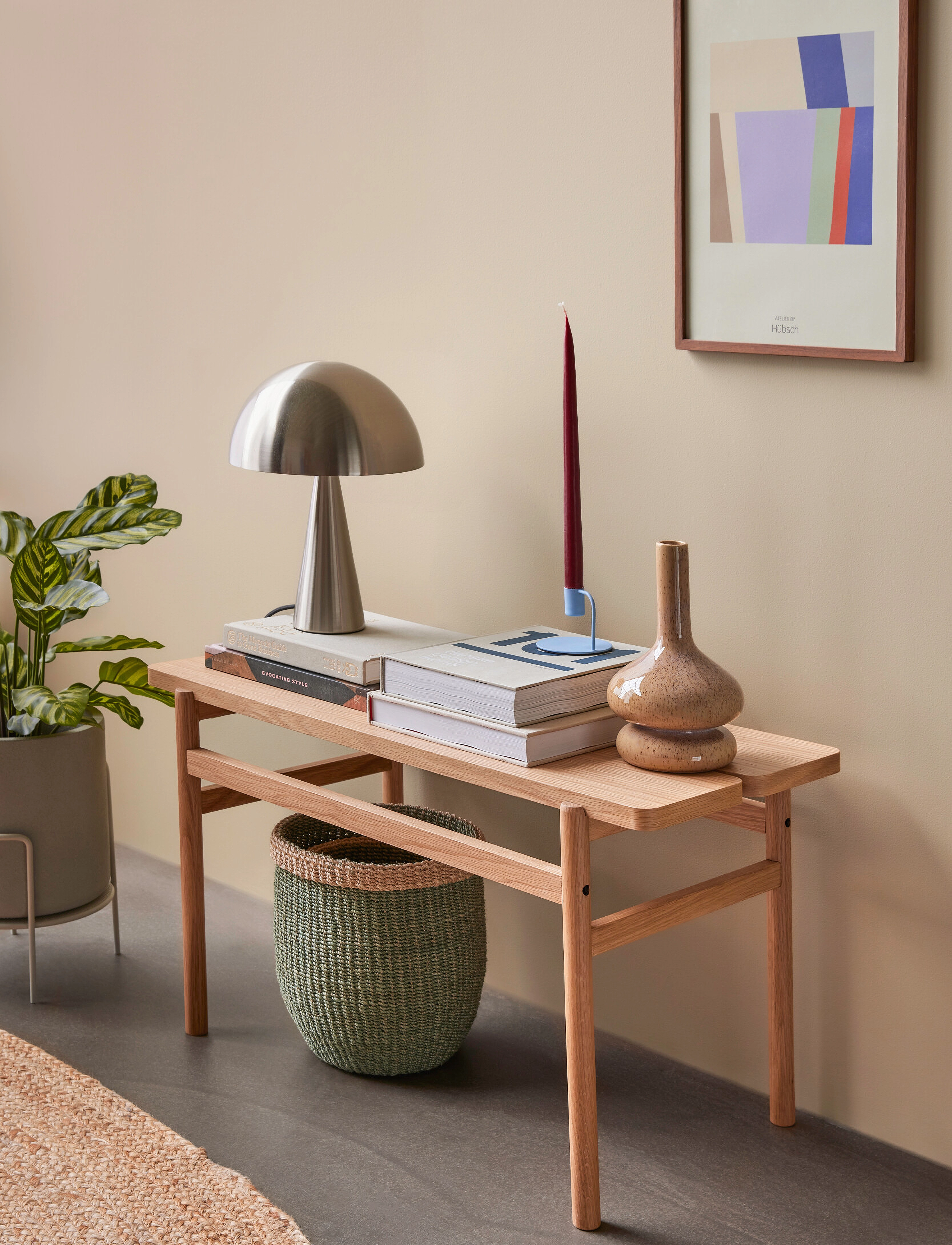Hübsch Align Bænk, One Size, Chairs & Stools, Beige - Stools Benches, Homeware