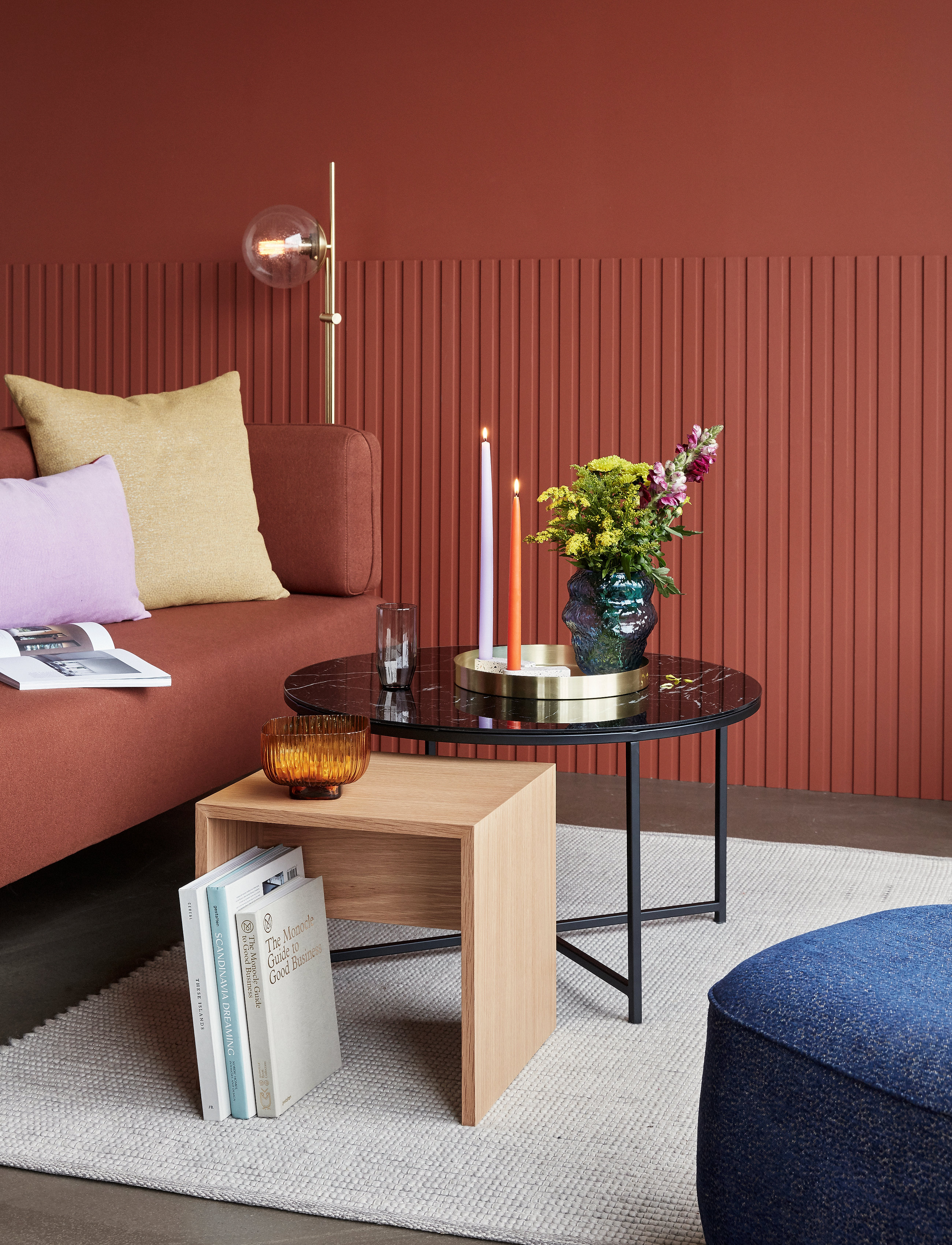 Hübsch Less Sidebord, One Size, Tables, Beige - Side Tables & Small Homeware
