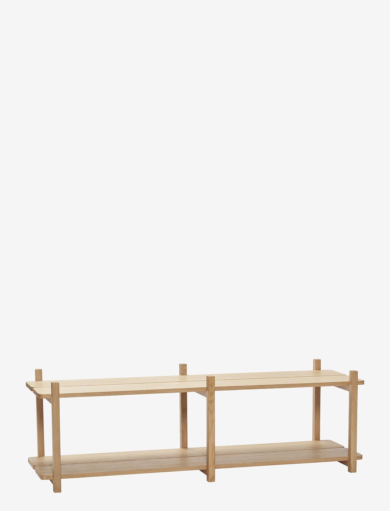 Hübsch - Mason Shelf Double Small Natural - hyllor - natural - 0