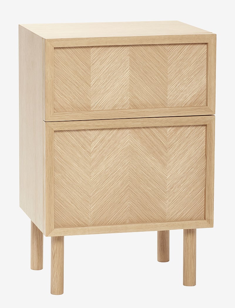 Hübsch - Herringbone Bedside Table Natural - nach preis einkaufen - nature - 0