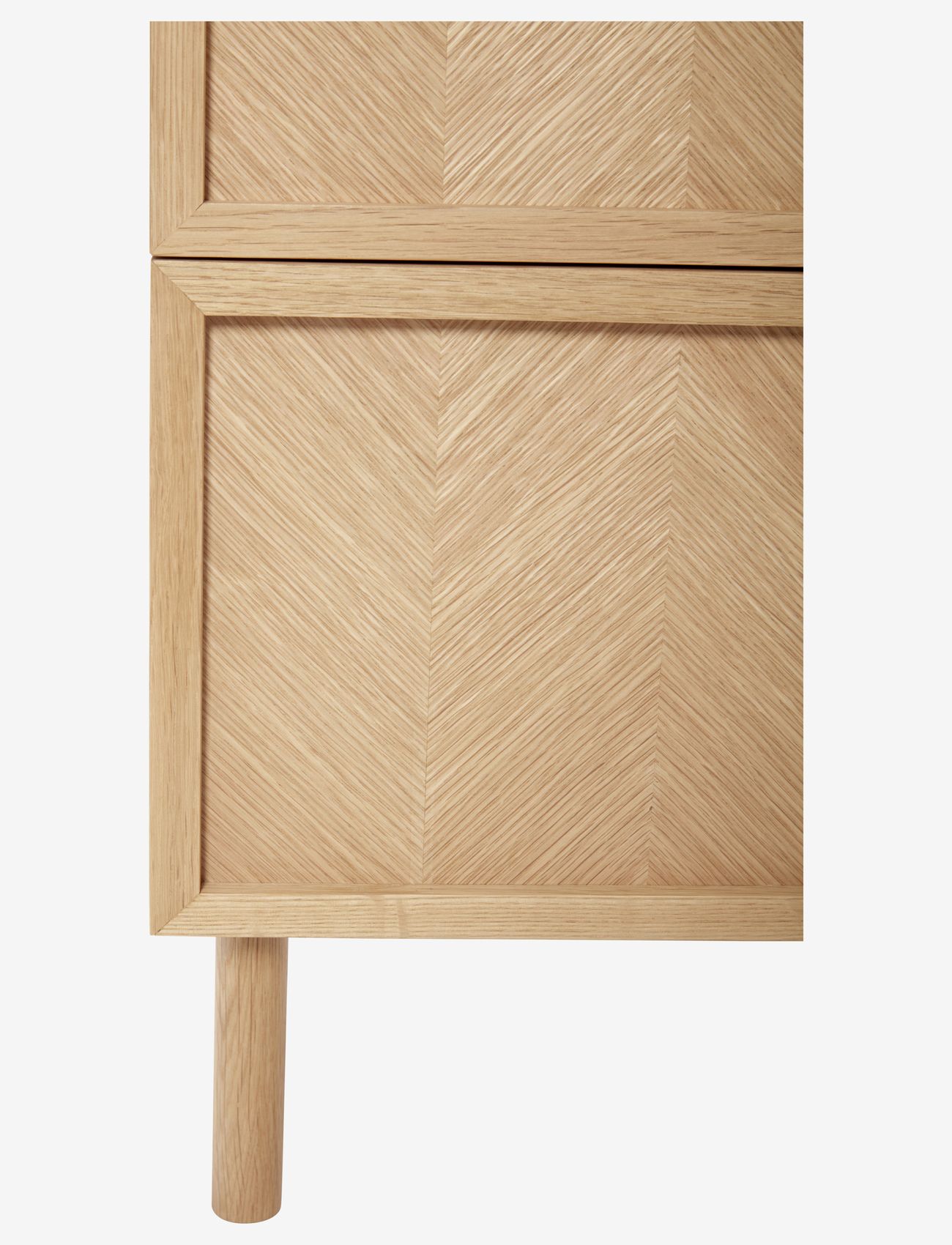 Hübsch - Herringbone Bedside Table Natural - nach preis einkaufen - nature - 1