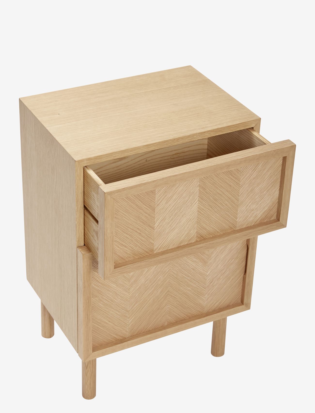 Hübsch - Herringbone Bedside Table Natural - nach preis einkaufen - nature - 3