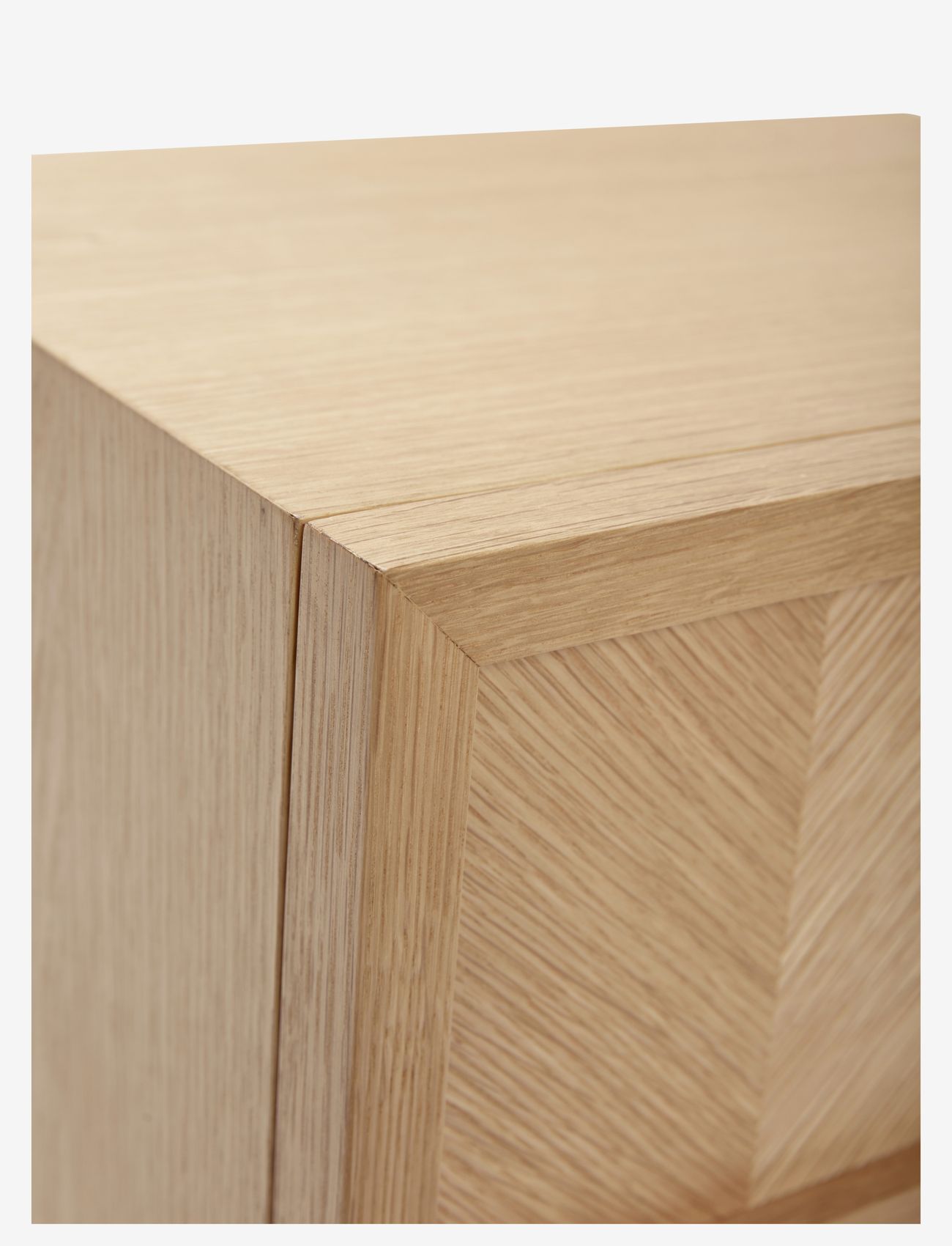 Hübsch - Herringbone Bedside Table Natural - nach preis einkaufen - nature - 4