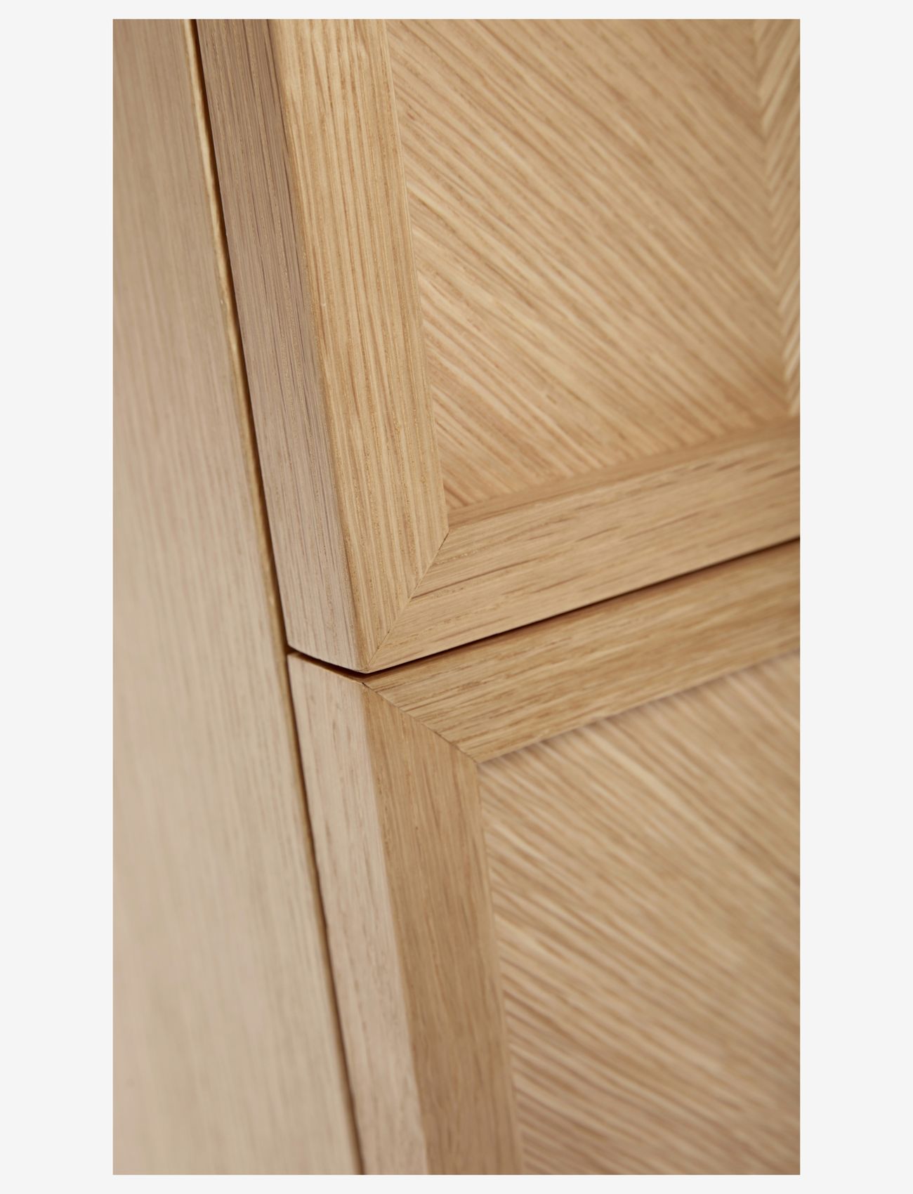 Hübsch - Herringbone Bedside Table Natural - nach preis einkaufen - nature - 5