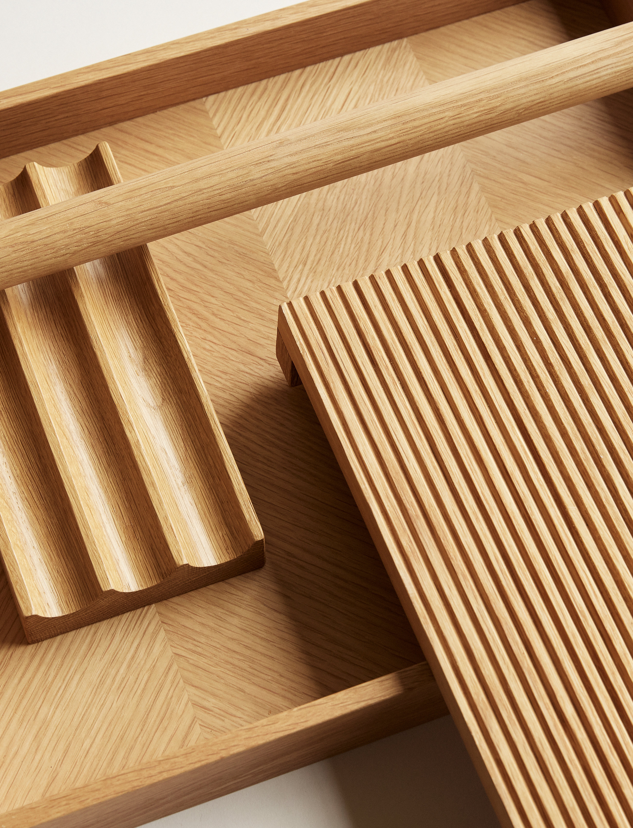 Hübsch Structure Bakke, 45X35X5 cm, Dining & Table Accessories, Braun - Trays, Homeware