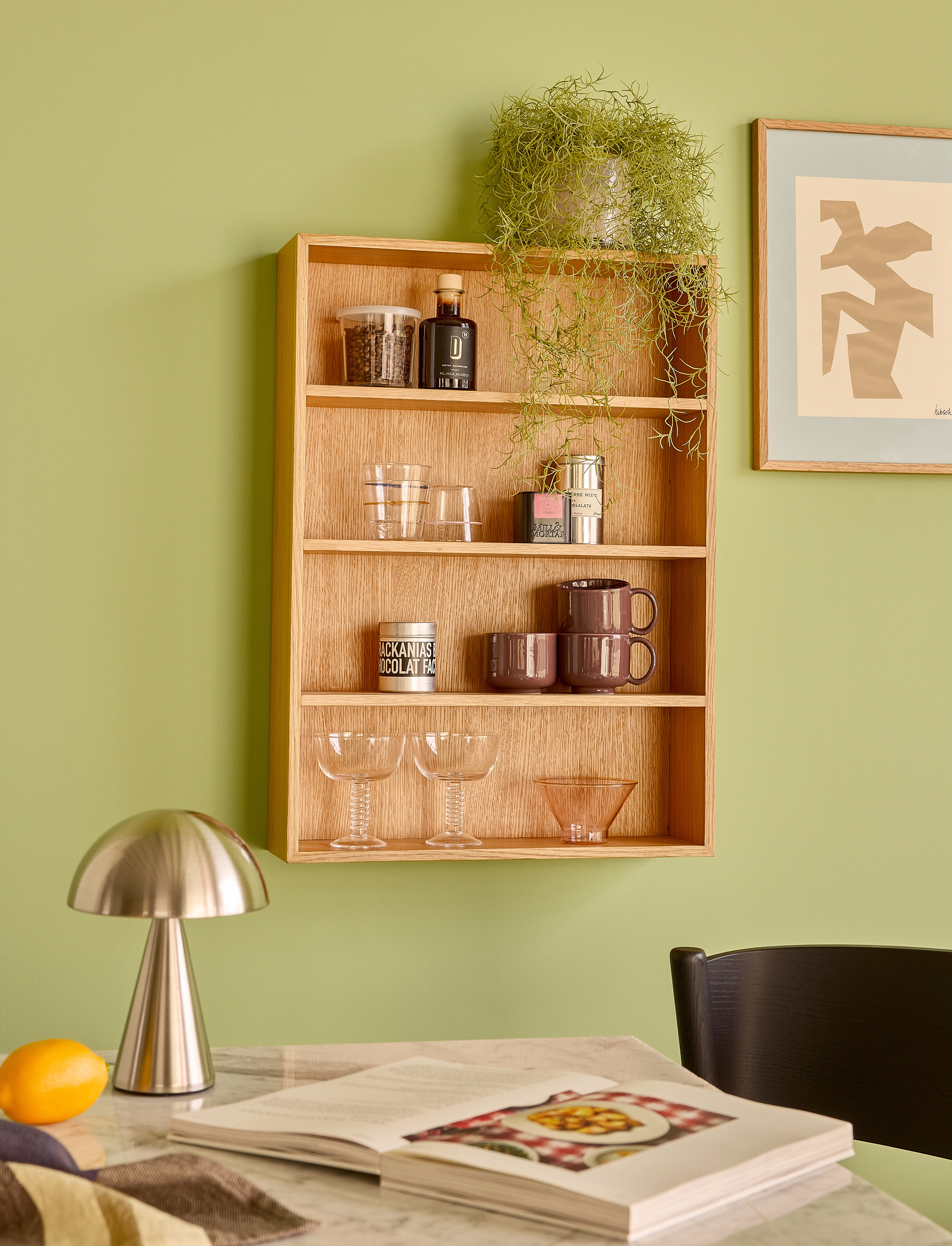 Hübsch Cubbie Hylde, 50X14XH70 cm, Beige, Møbler > Hylder, Unisex